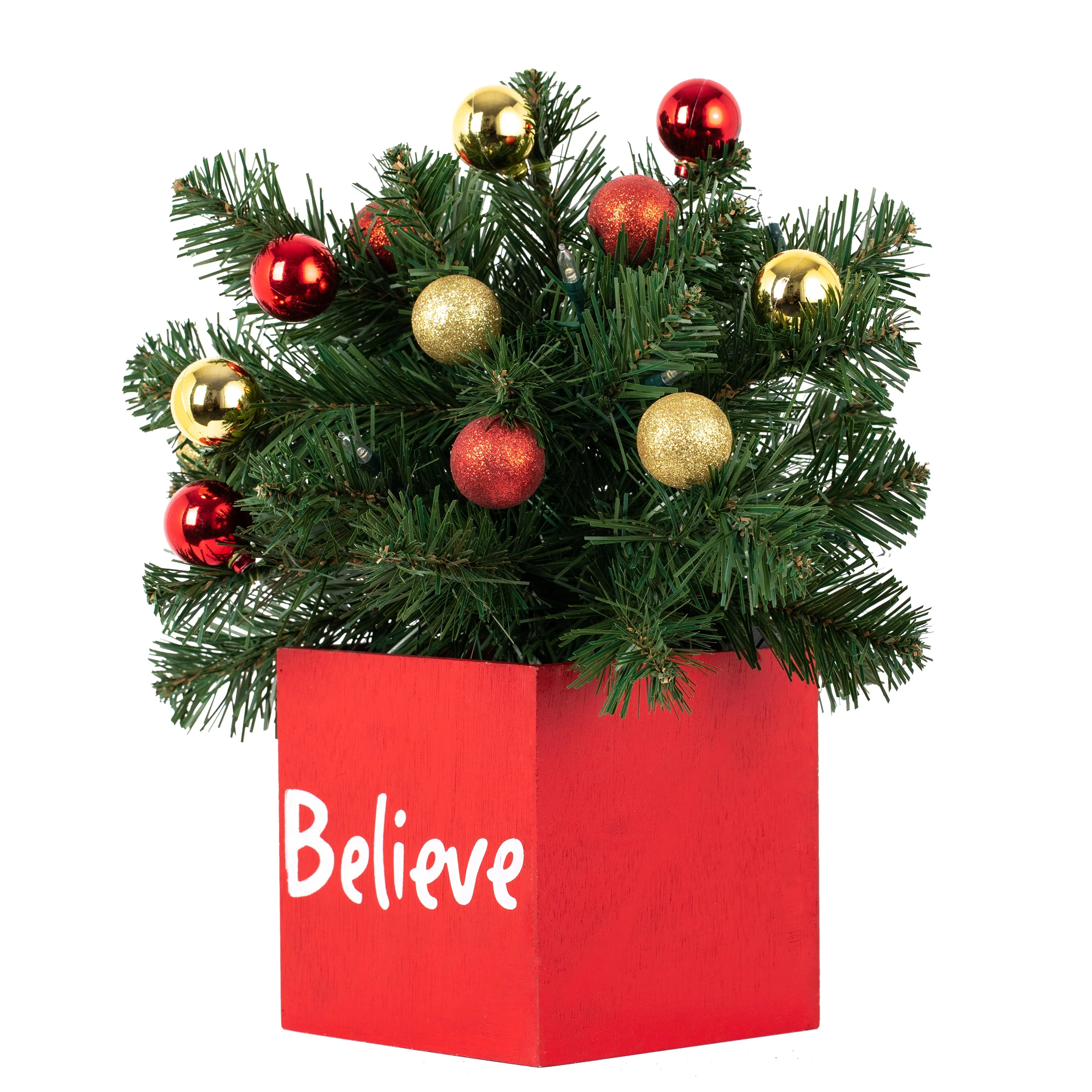 13 Inch Believe Classic Greenery Christmas Decoration - Image 3