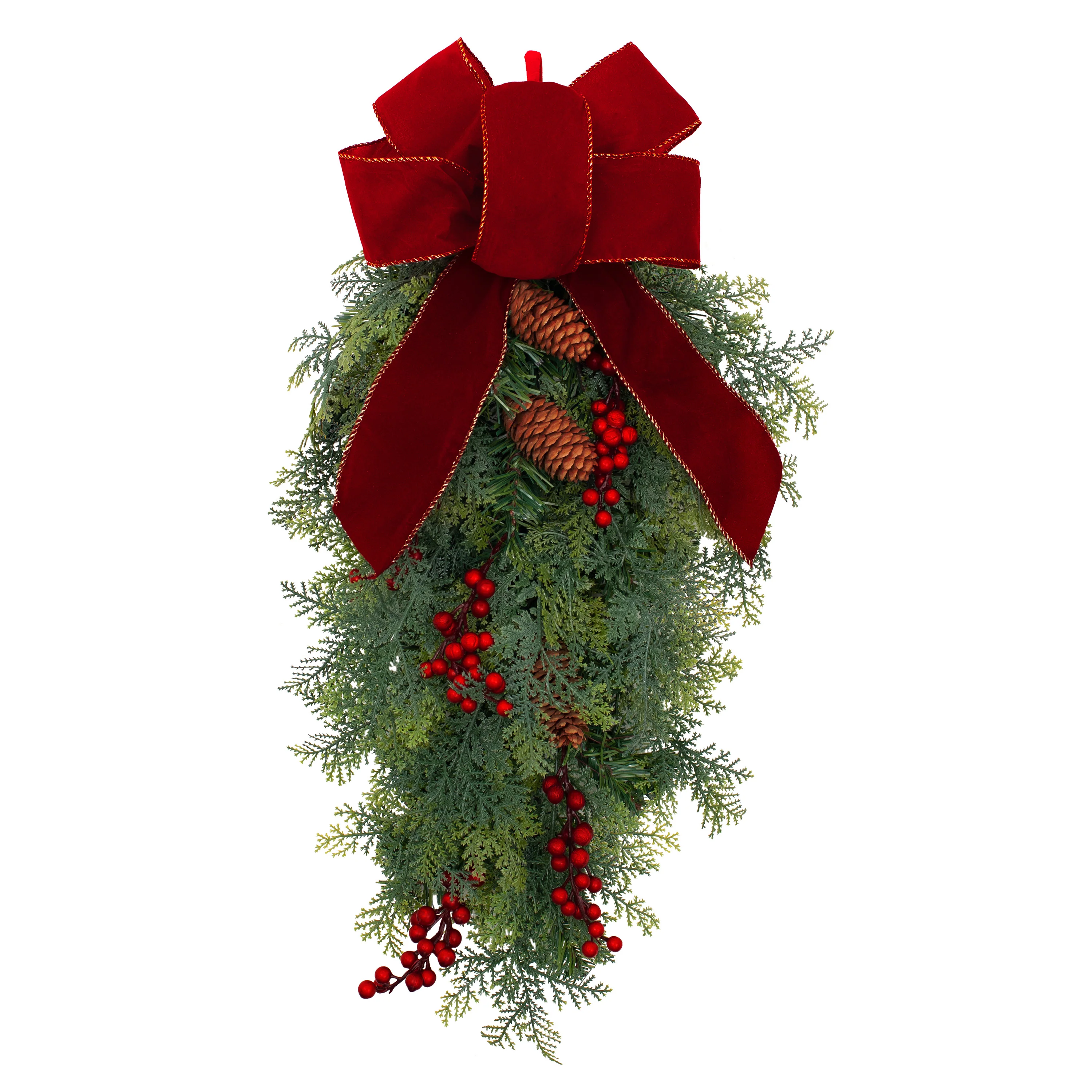 Pre-lit Classic Christmas Chairback Swag - Image 4