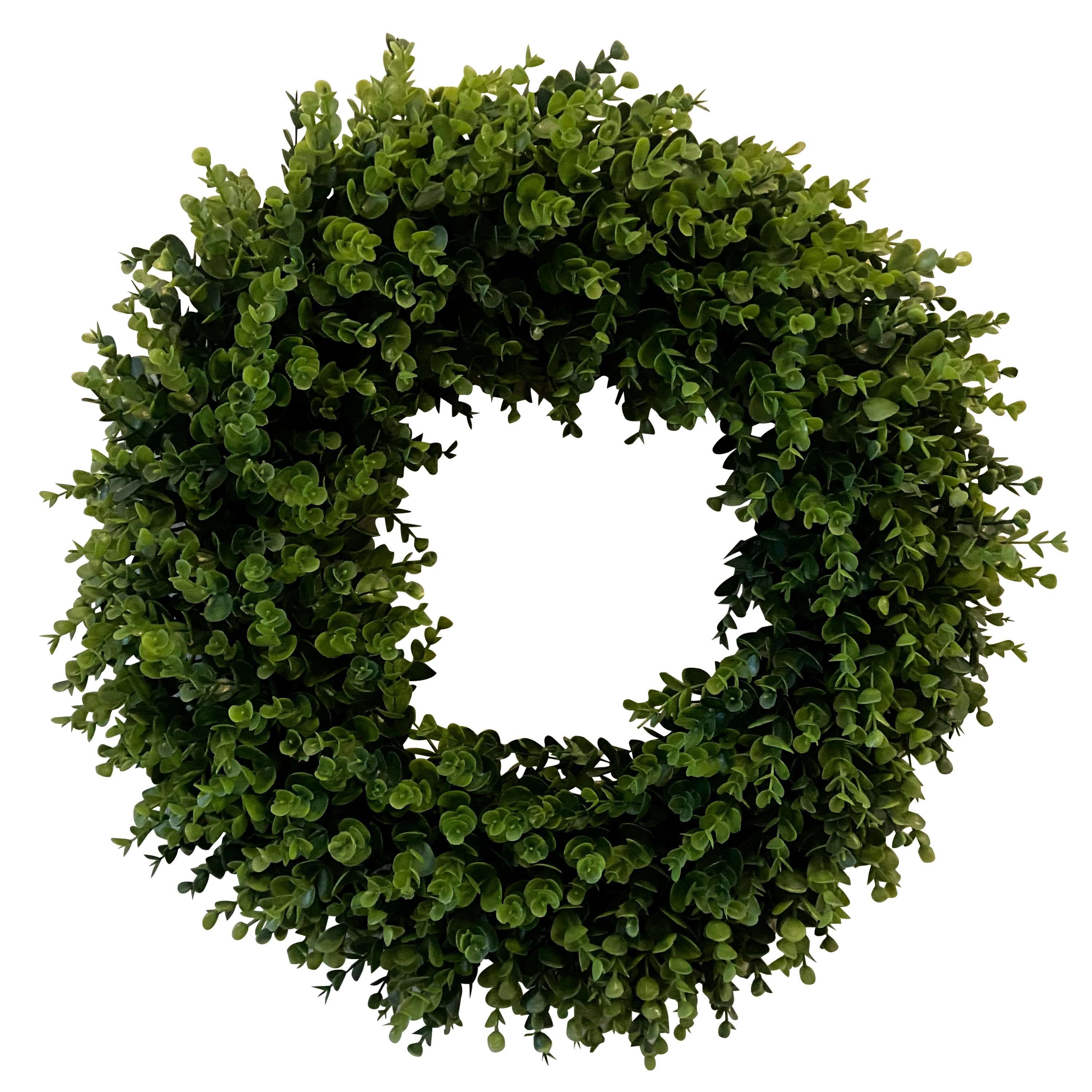 24 Inch Premium Artificial Boxwood Wreath - 100% Recycled Plastic & Natural Grapevine - Image 9