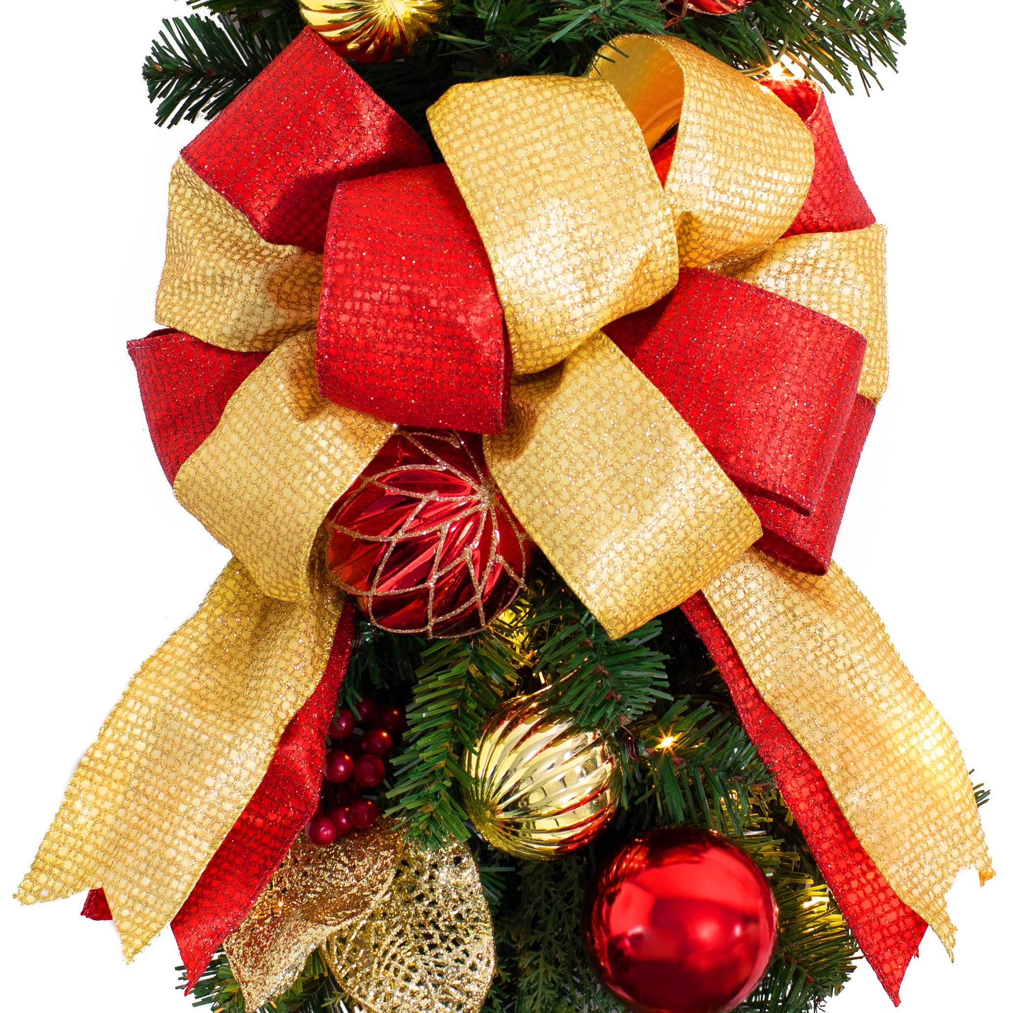 26 Inch Madison Pre-lit Christmas Staircase Swag - Image 4