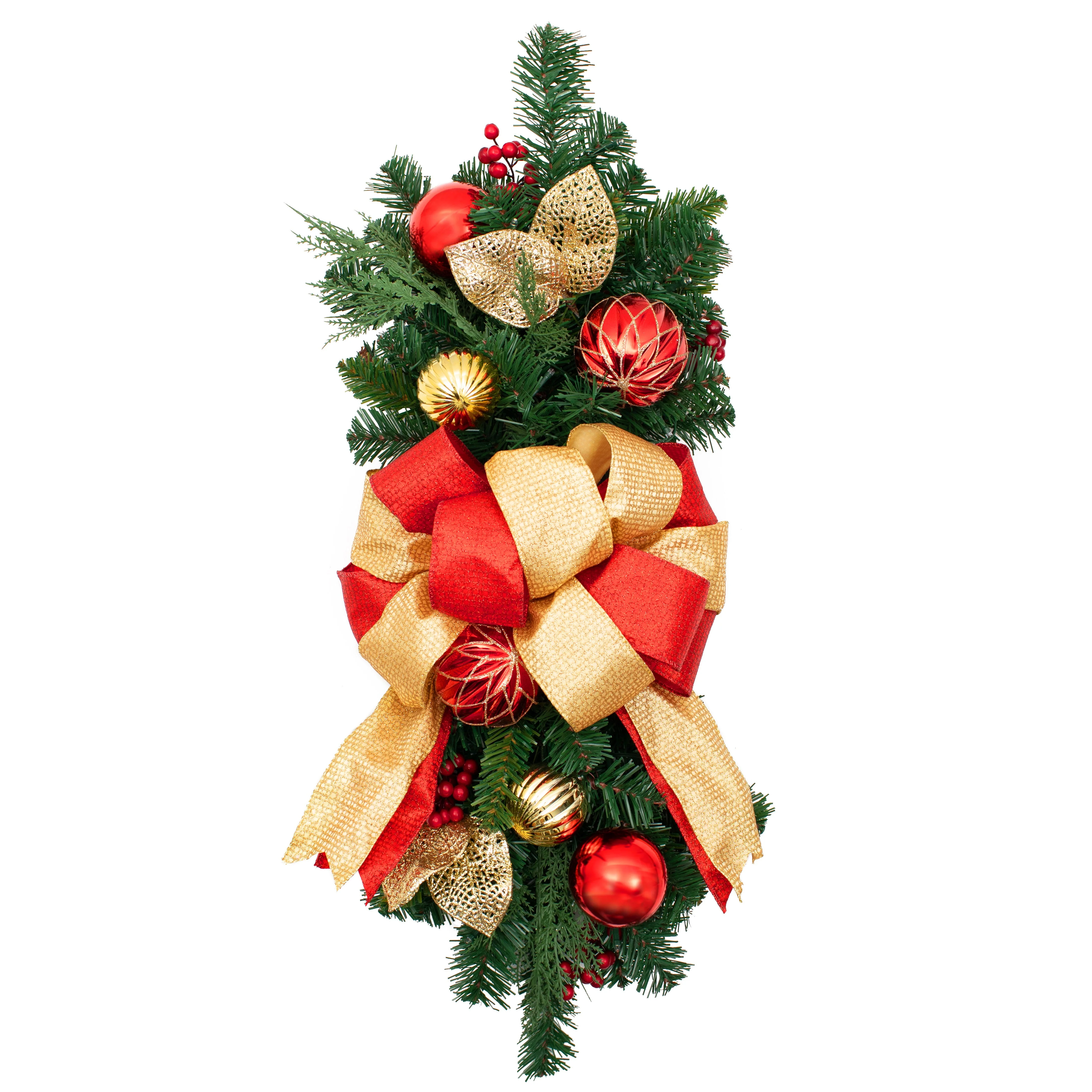 26 Inch Madison Pre-lit Christmas Staircase Swag - Image 6