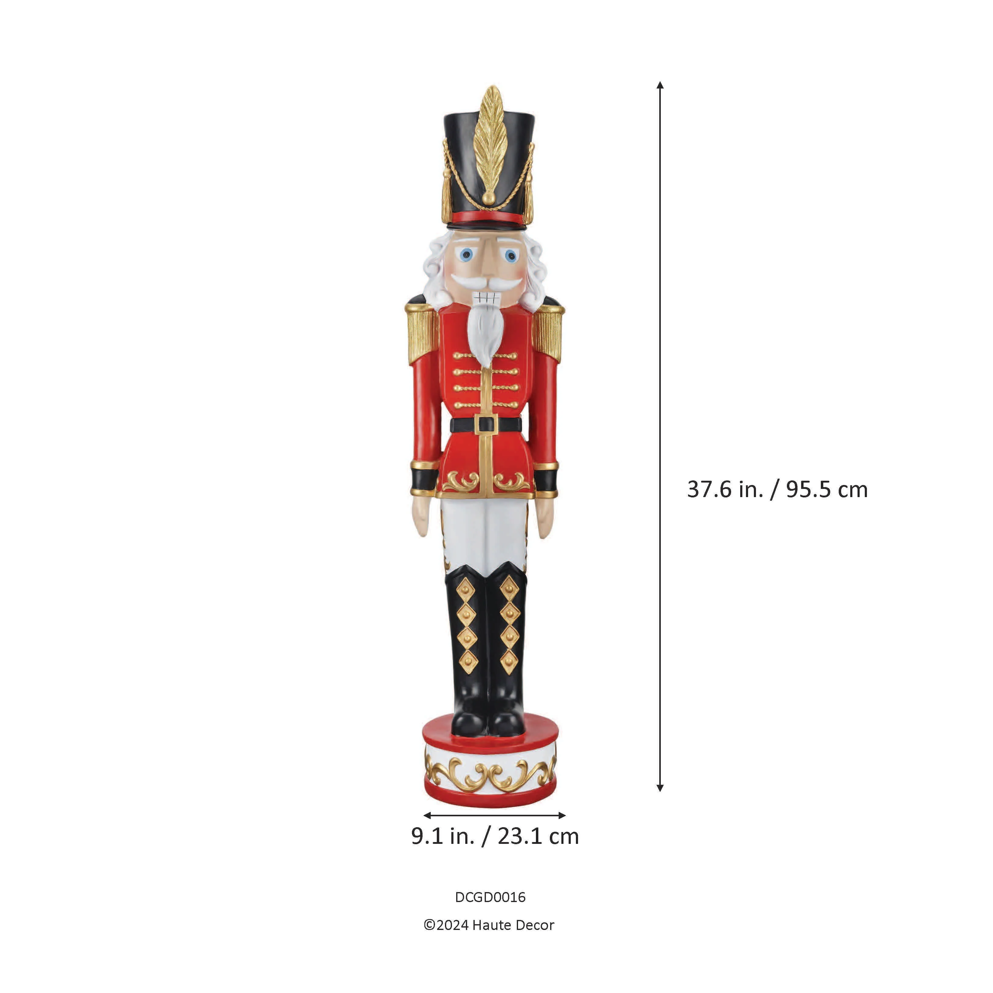 37 Inch Christmas Nutcracker Red/Black - Image 4