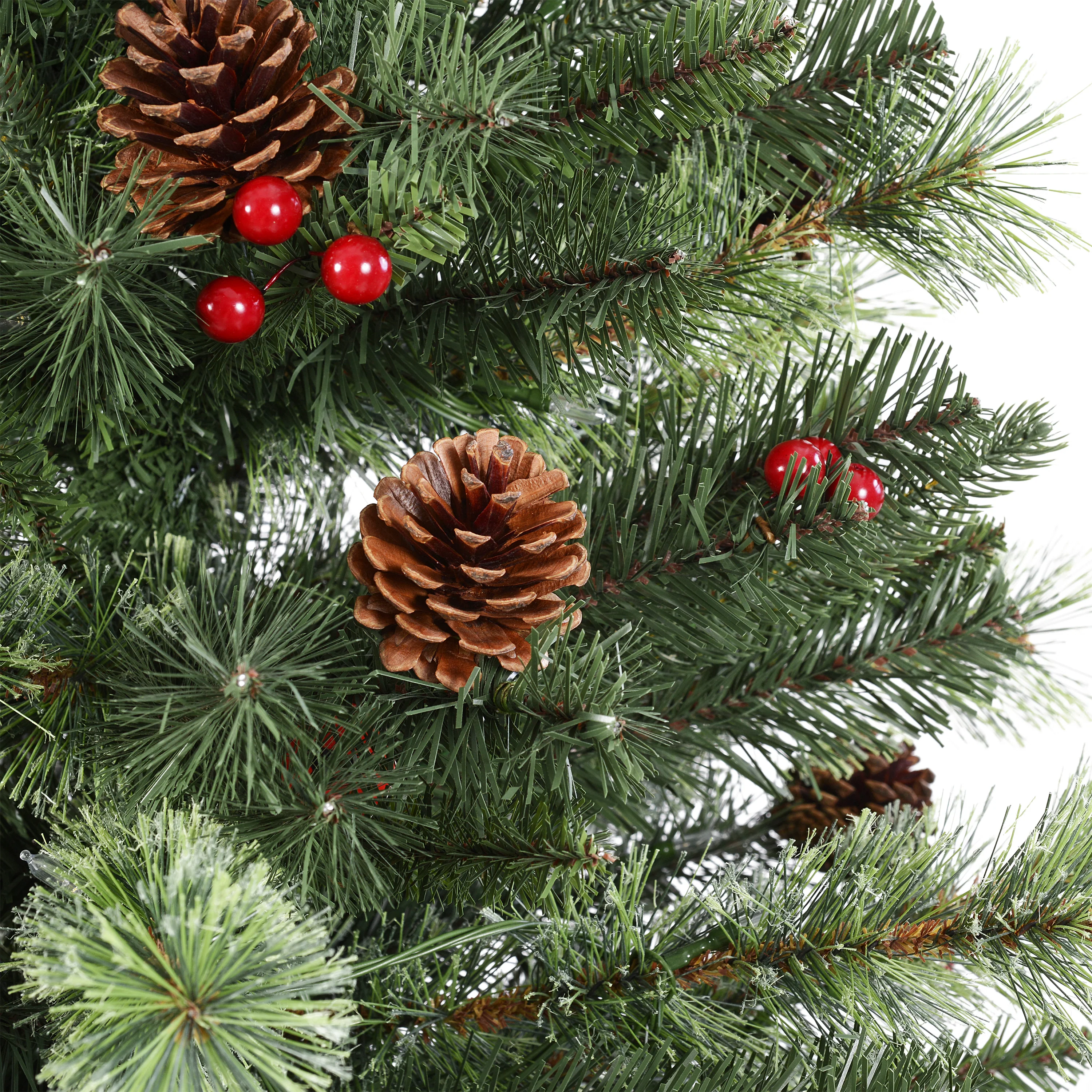 4.5 Foot Pre-Lit Evergreen Potted Porch Tree - Image 4