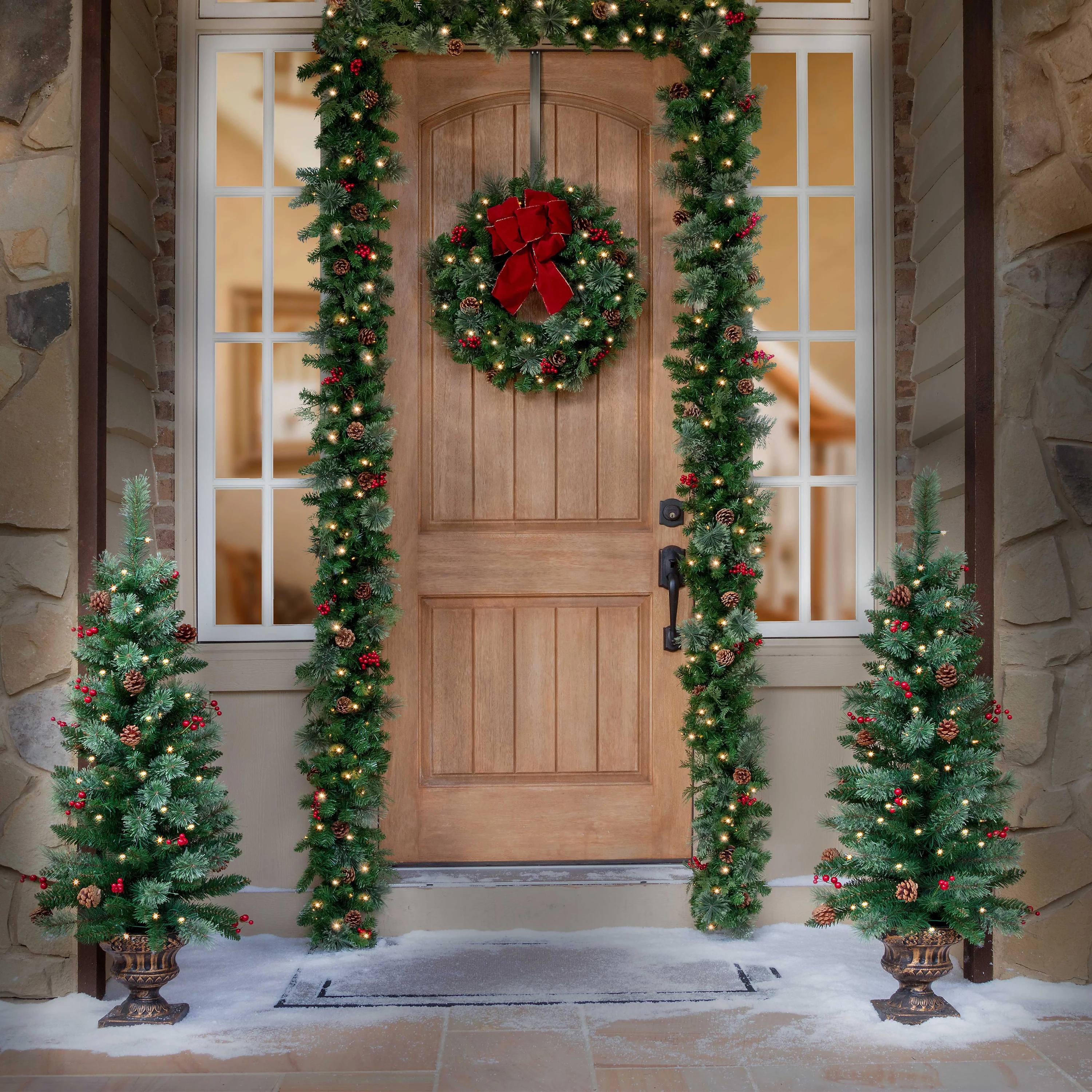 4 Foot Pre-lit Carolina Porch Christmas Tree - Image 4