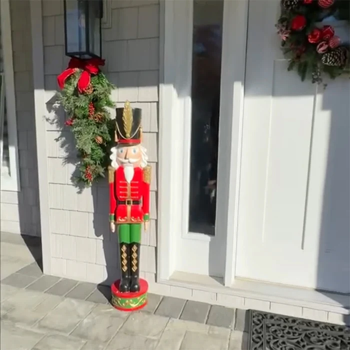 48 Inch Tall Classic Red/Green Christmas Nutcracker - Image 3