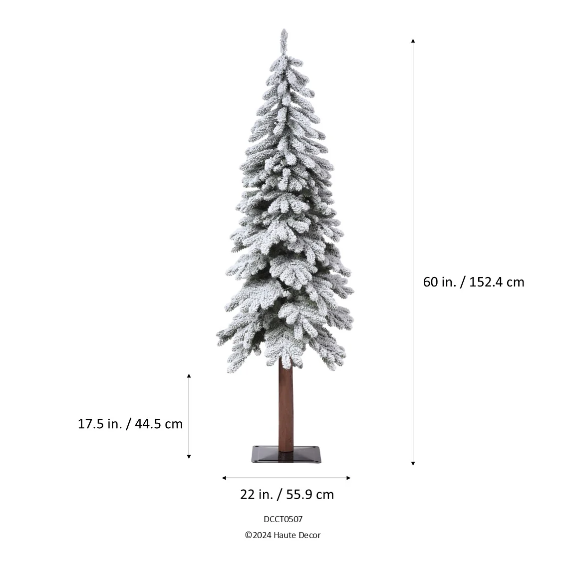 5 Foot Lightly Flocked Alpine Tree Pre-Lit Warm LED Lights with Timer - Image 5
