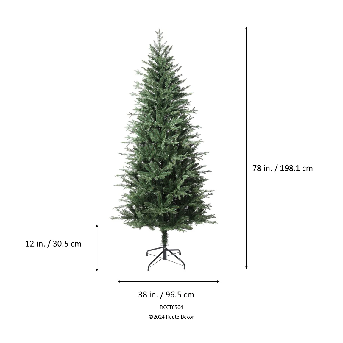 6.5 Foot Slim Asheville Fir with 8-Function Color Changing LED Lights - Image 3