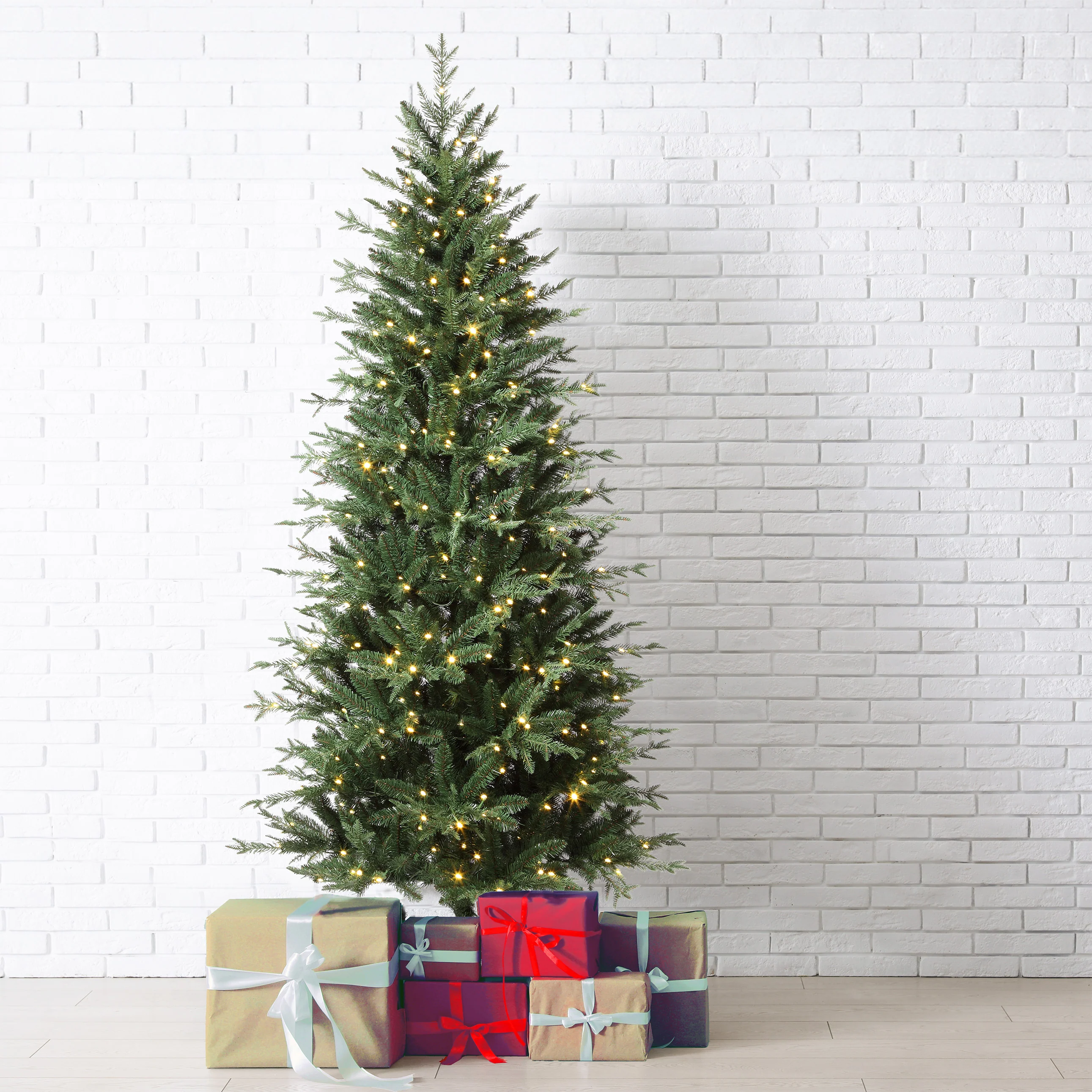 6.5 Foot Slim Asheville Fir with 8-Function Color Changing LED Lights - Image 4