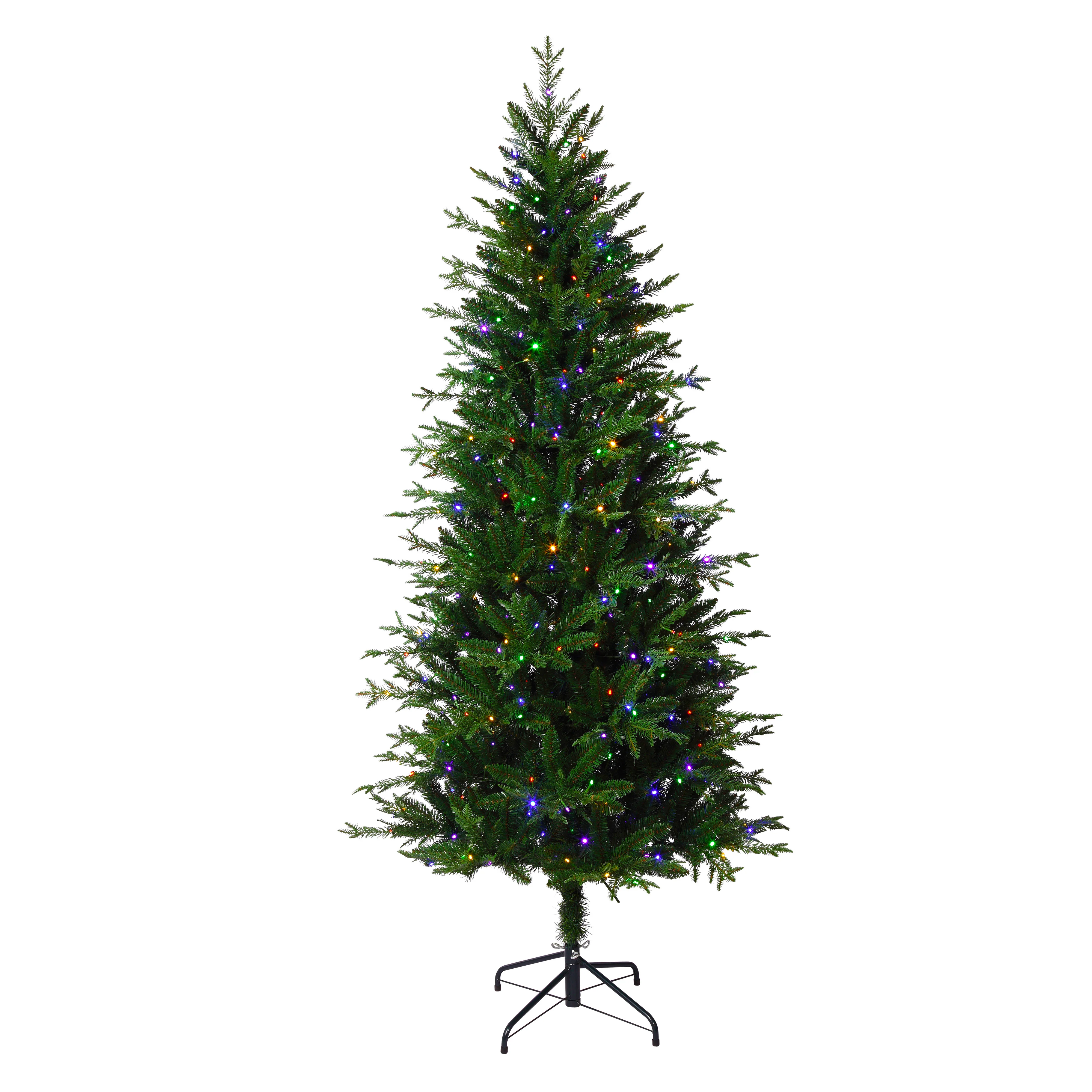 6.5 Foot Slim Asheville Fir with 8-Function Color Changing LED Lights - Image 8