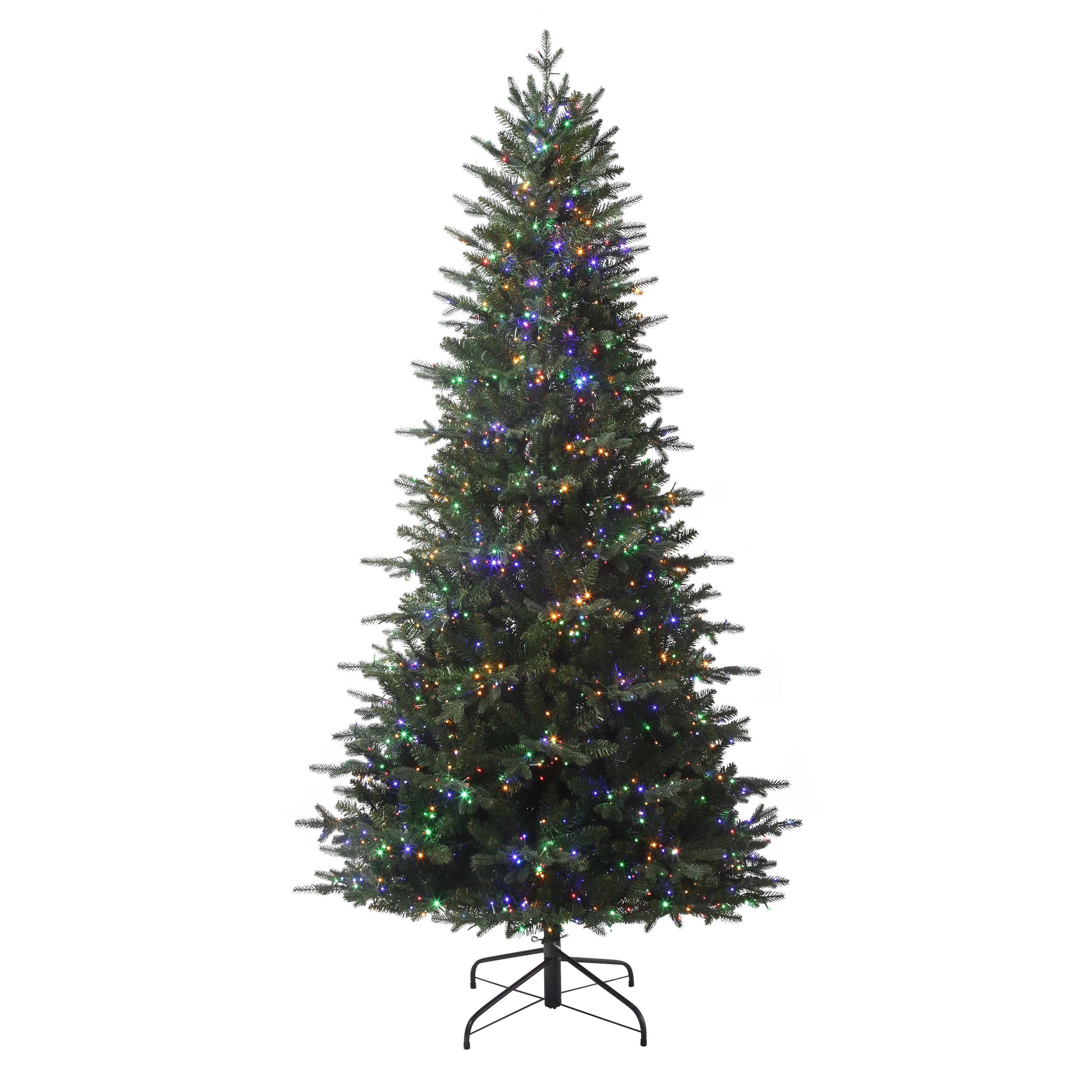 7.5 Ft. Tall Queensbury PE Fir Christmas Tree with 8 Function LED Lights, Instant Shape - Image 3