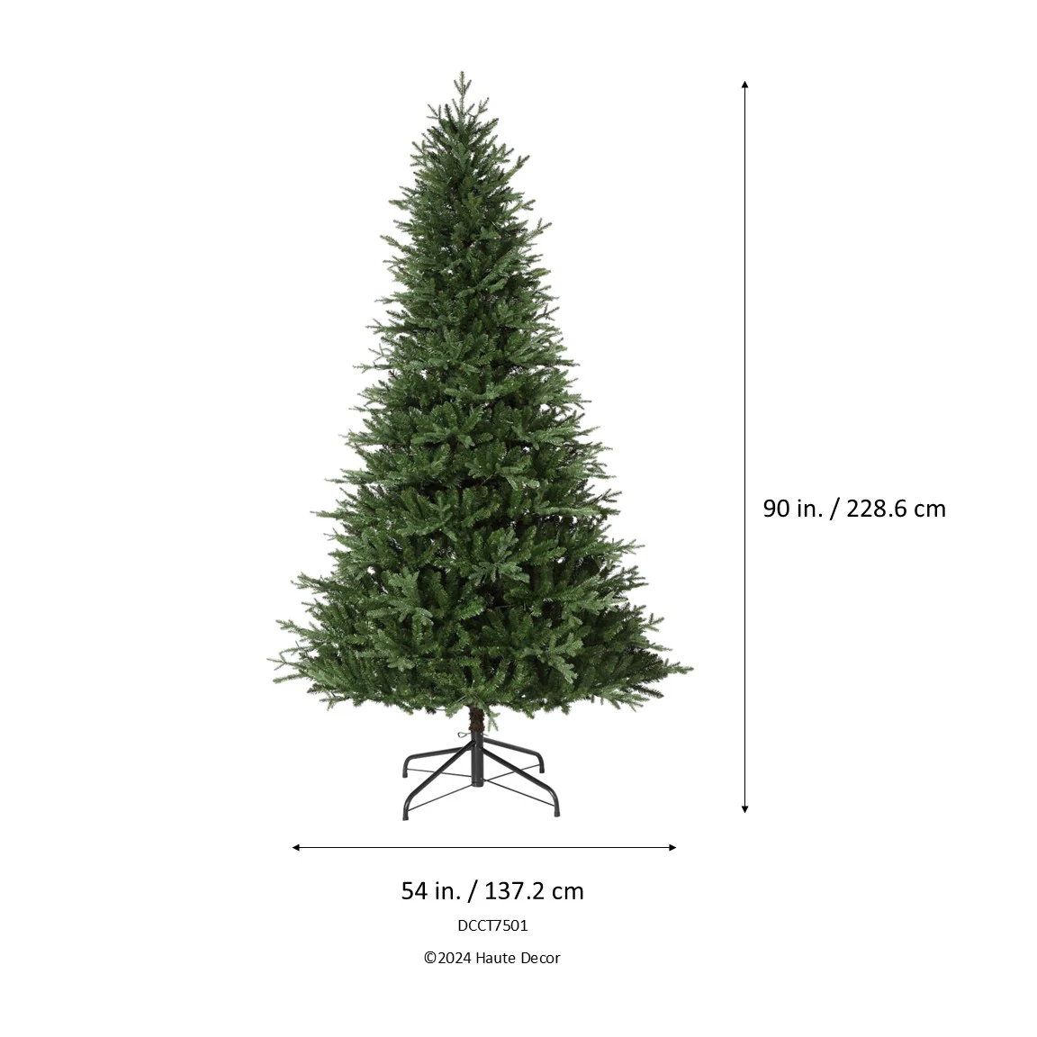 7.5  Foot New Haven Fraser Fir Pre-Lit Artificial Christmas Tree - Image 7