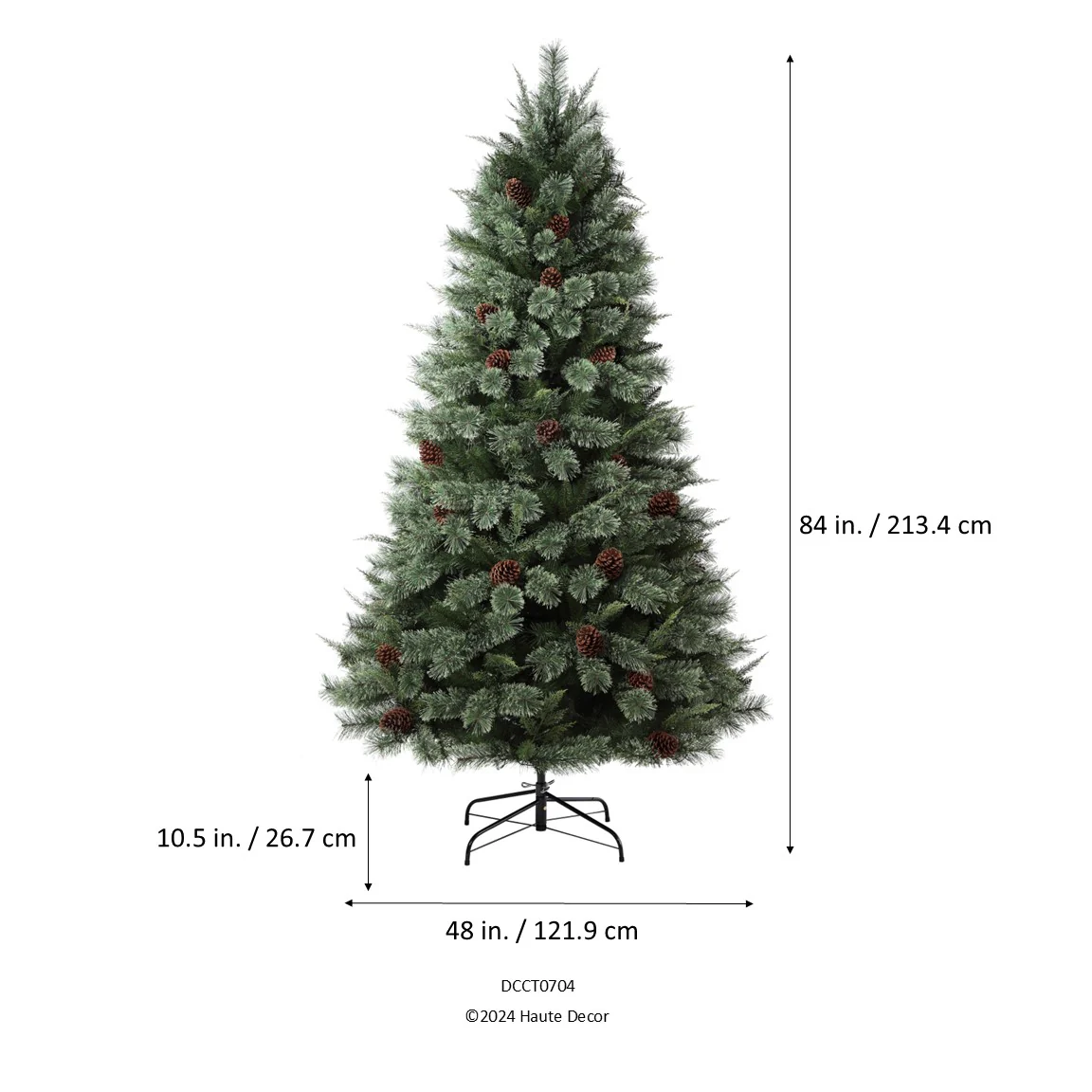 7 Ft. Cypress Cashmere Pine Tree with 8 Different Light Settings Including Twinkle and Multicolor - Image 5