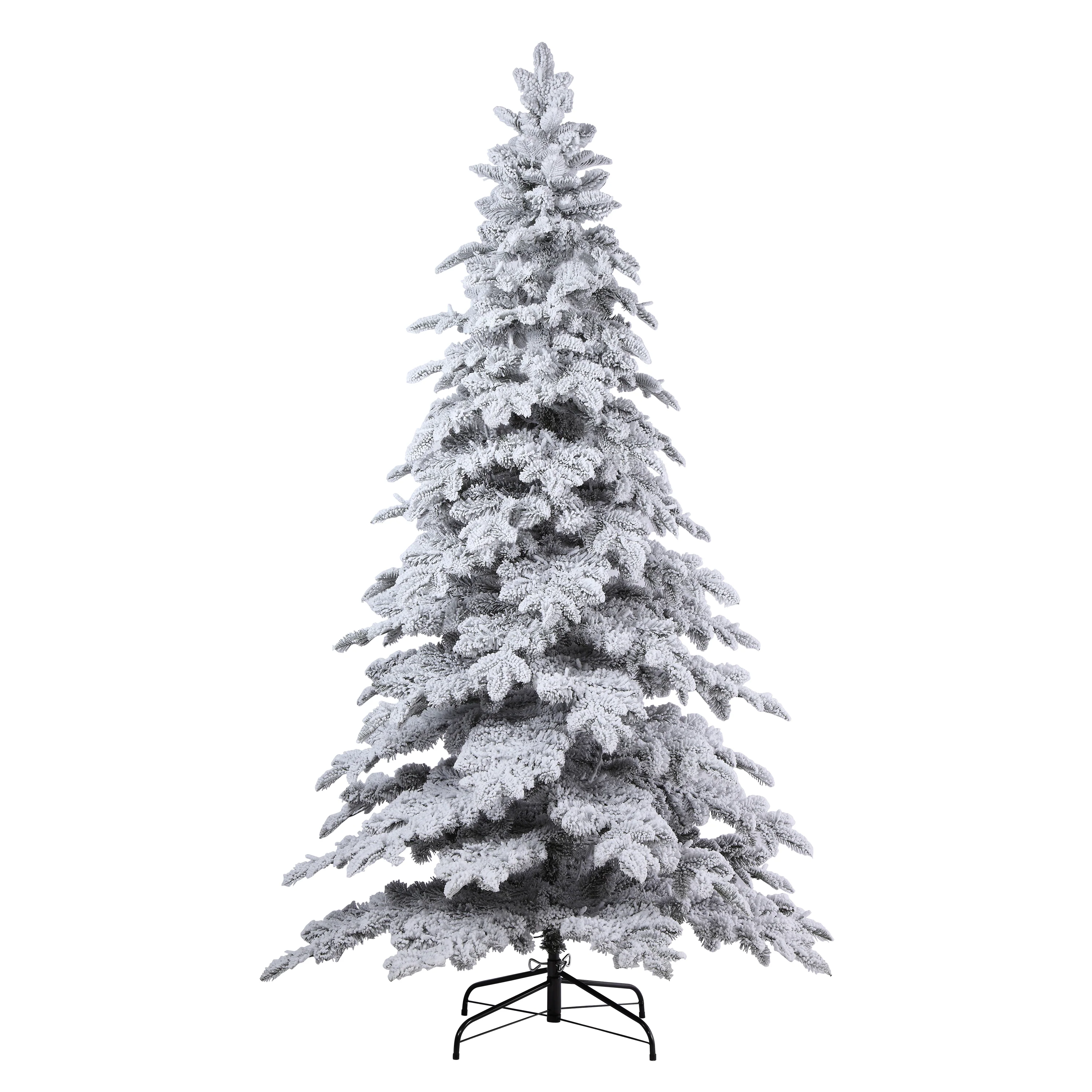 7 Ft. Holland Snow PE Fir Tree with Warm White T5 LED Lights, Foot Pedal & Quick Shape - Image 6