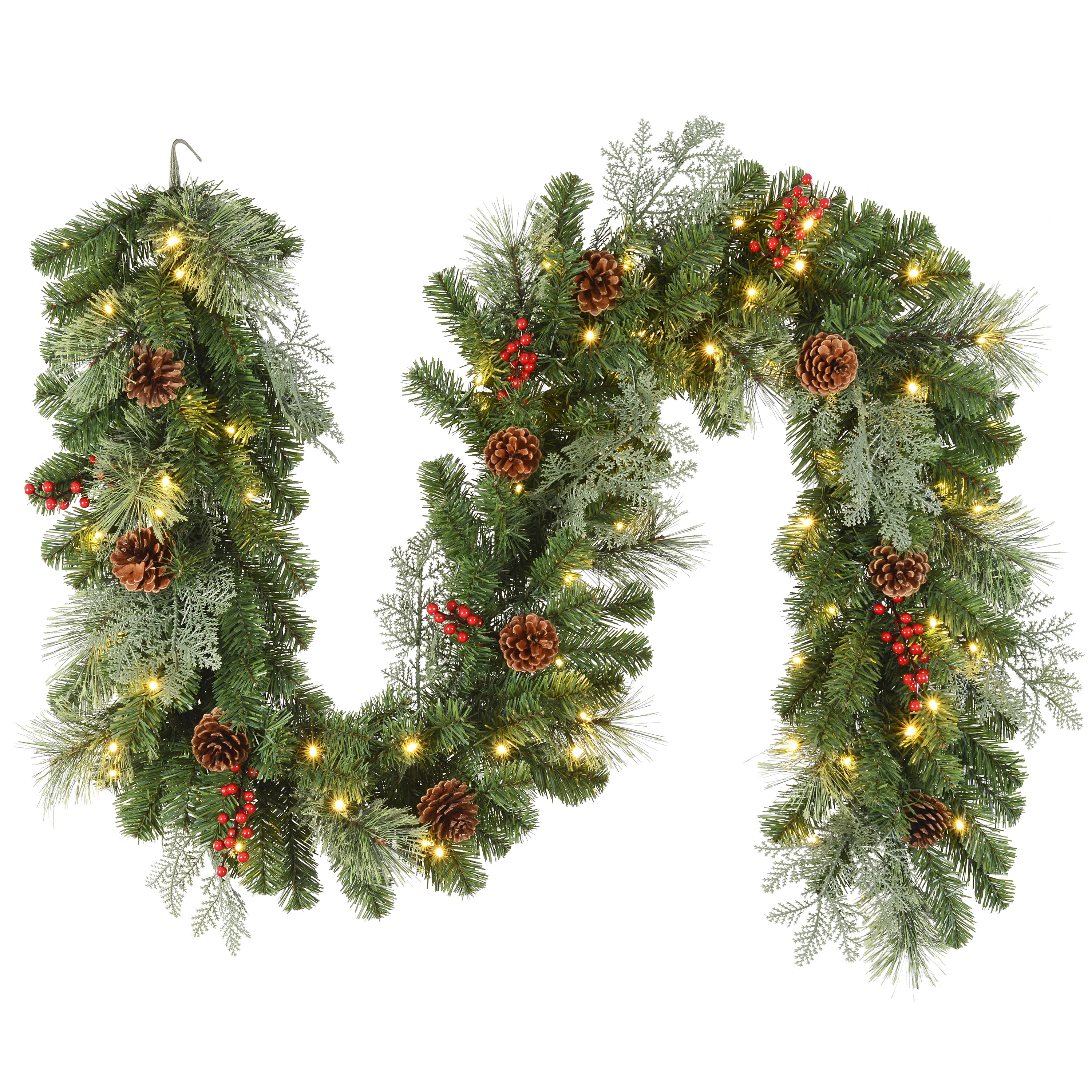 Classic Pre-lit Christmas Garland - Image 10