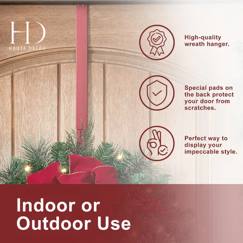 Adapt Adjustable Length Wreath Hanger - 2 Pack Red - Image 4