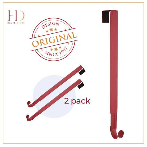Adapt Adjustable Length Wreath Hanger - 2 Pack Red - Image 8