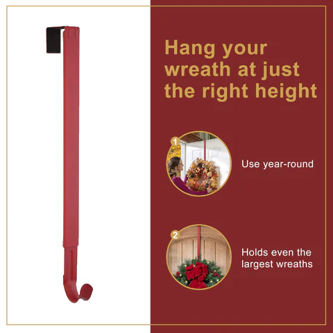 Adapt Adjustable Length Wreath Hanger - Red - Image 5