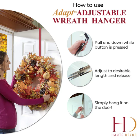 Adapt Adjustable Length Wreath Hanger - Red - Image 7