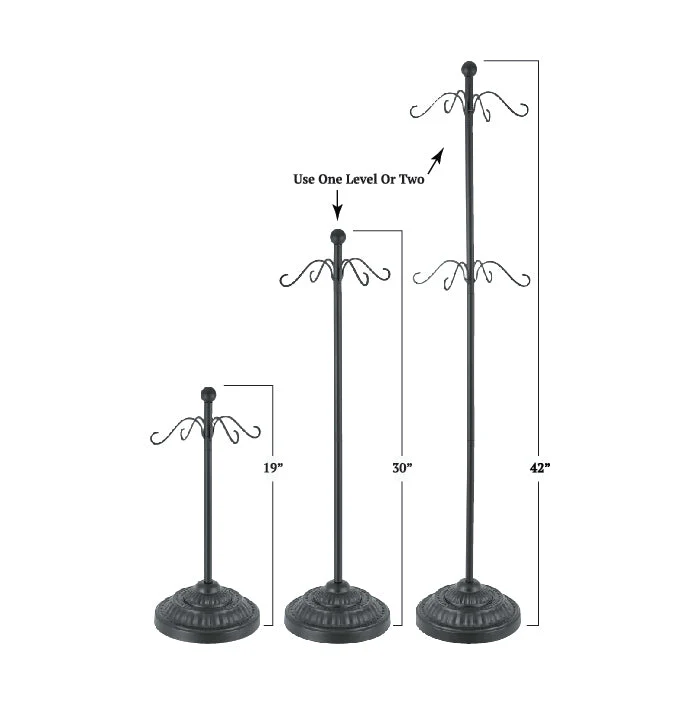 Adapt Adjustable Christmas Stocking Tree Stand - Black or Ivory White - Up to 8 Hooks - Image 10