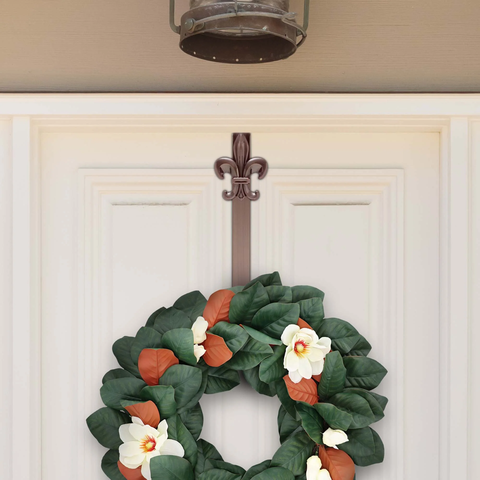Adapt Adjustable Wreath Hanger with Fleur-de-lis Icon - Oil-Rubbed Bronze 2 Pack - Image 3