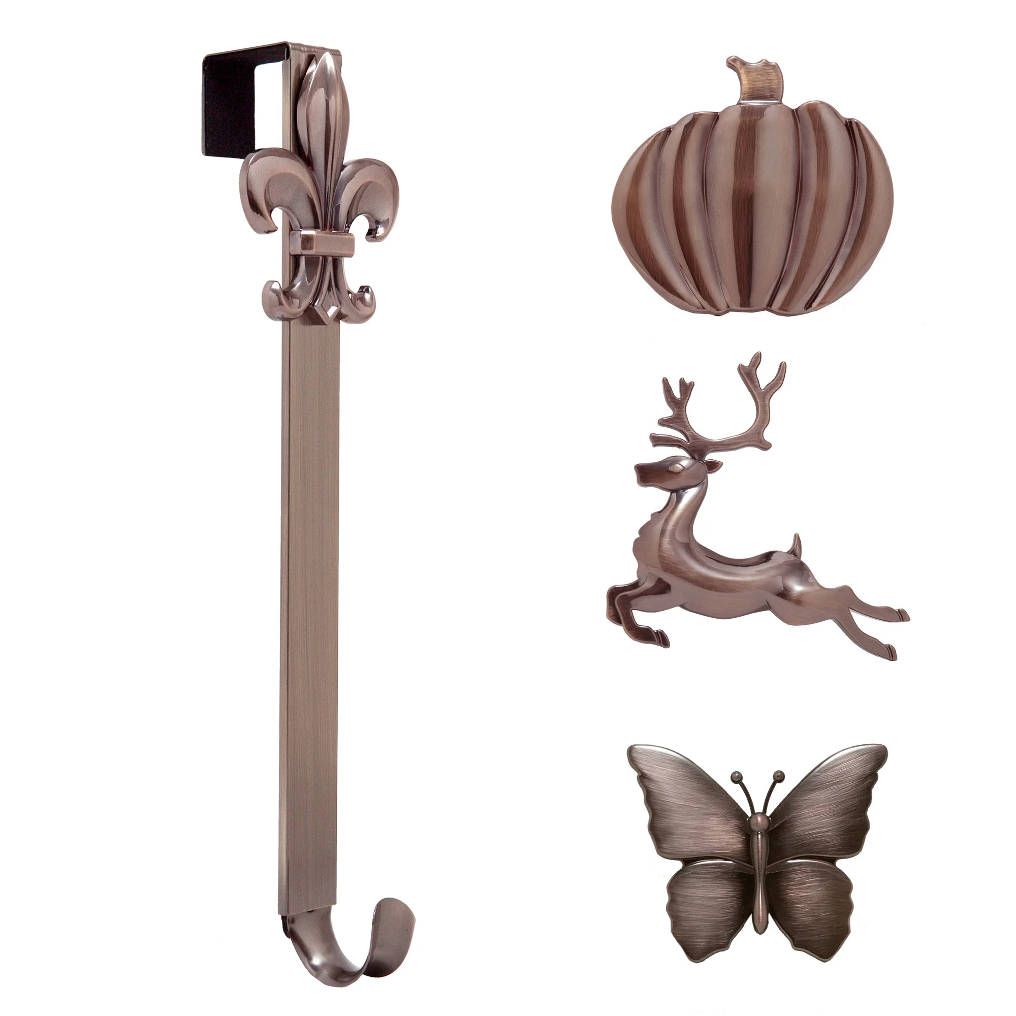 Adapt Adjustable Length Wreath Hanger with 4 Interchangeable Icons - Oil-Rubbed Bronze - Image 4