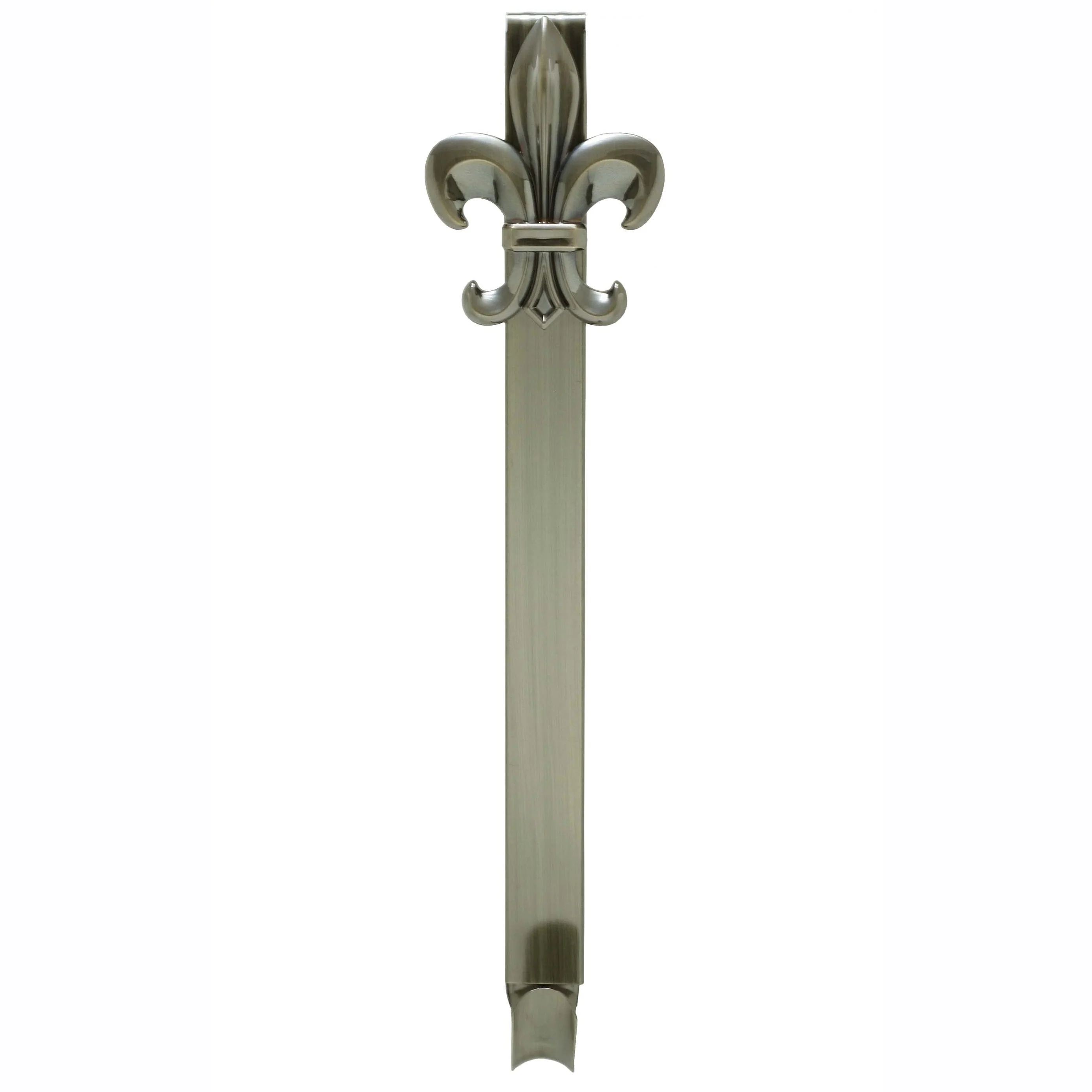 Adapt Adjustable Wreath Hanger with Fleur-de-lis Icon - Antique Brass - Image 7
