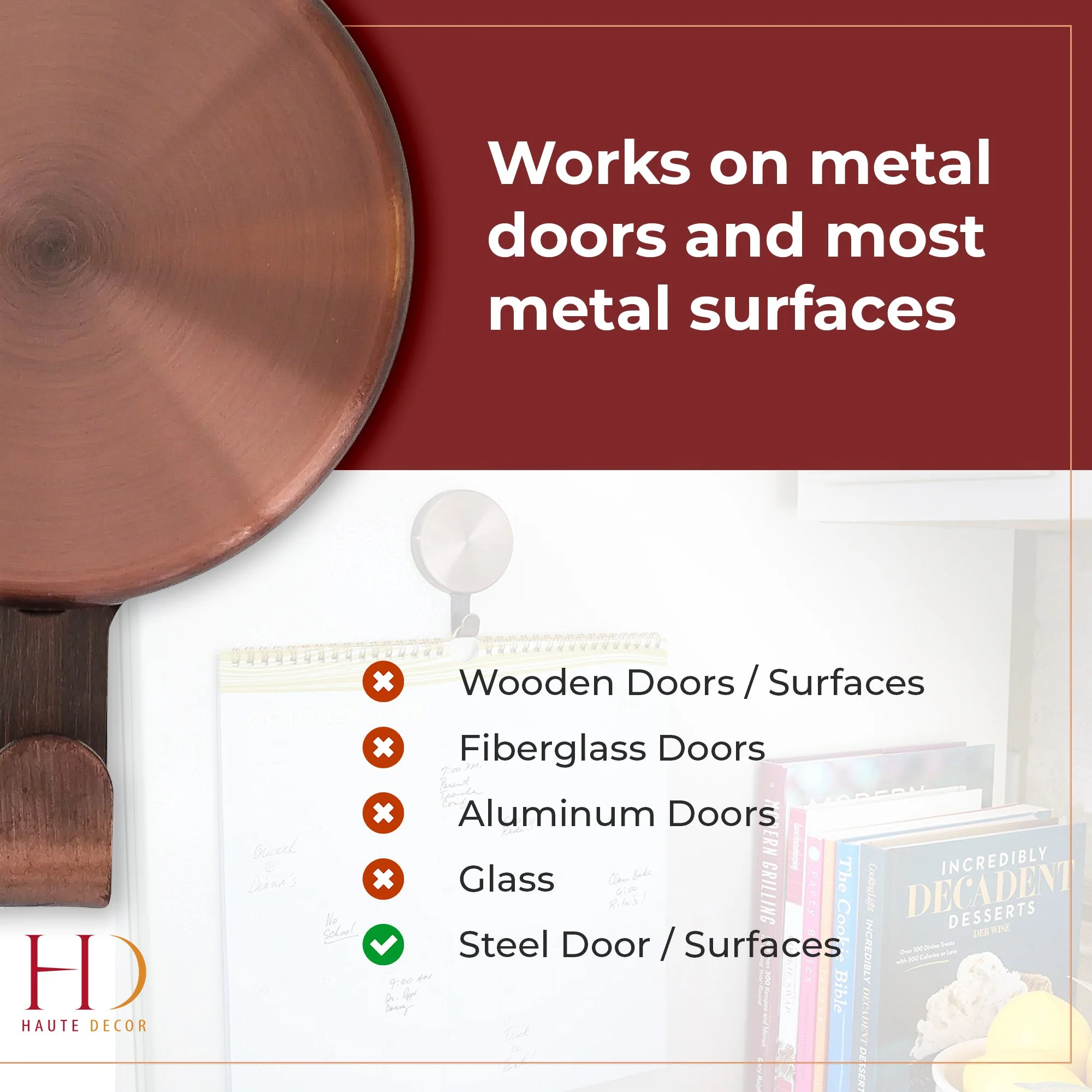 Attract Magnetic Hanger, 1 Pack - Brushed Copper - Image 4