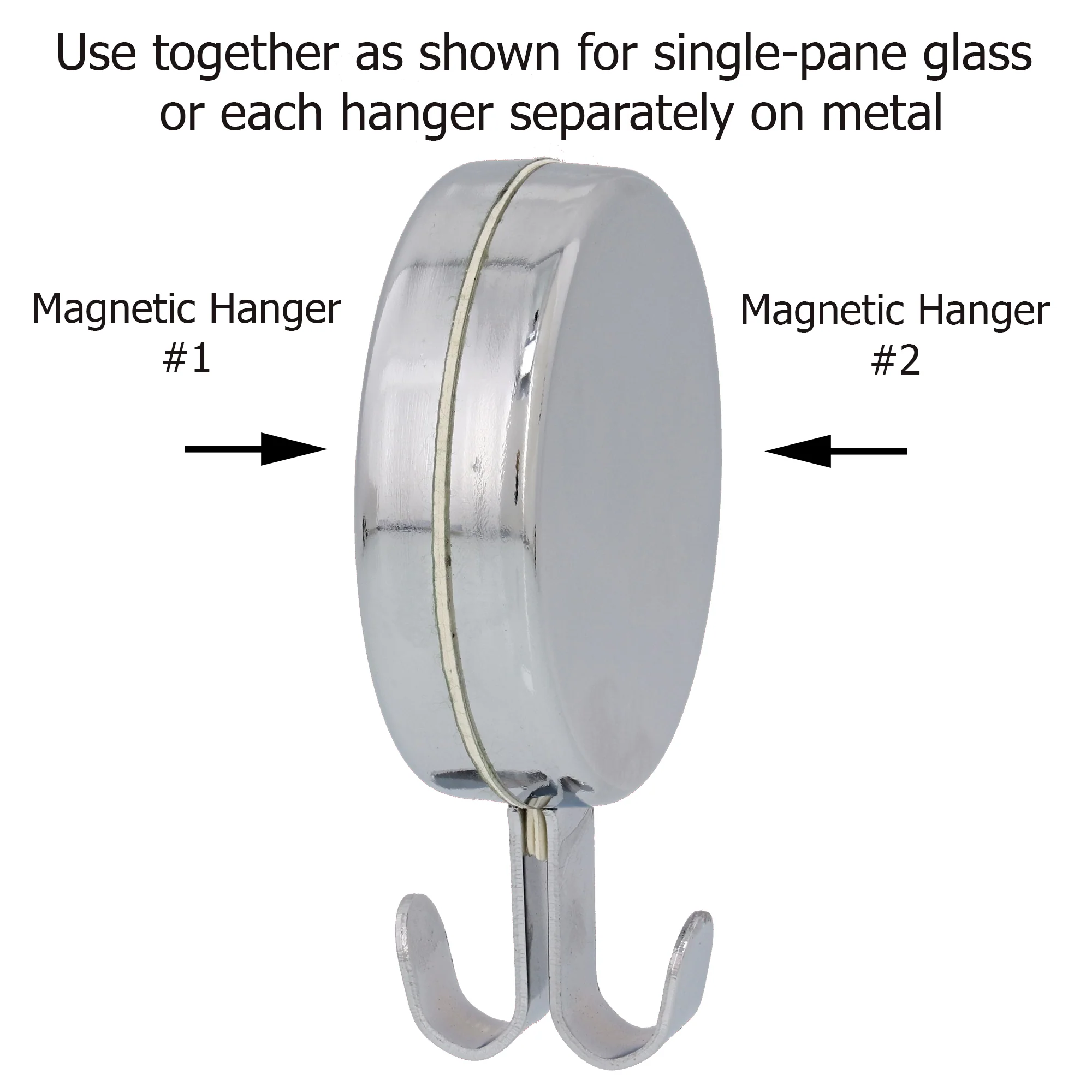 Attract Magnetic Hanger, 2 Pack - Textured Silver - Image 4