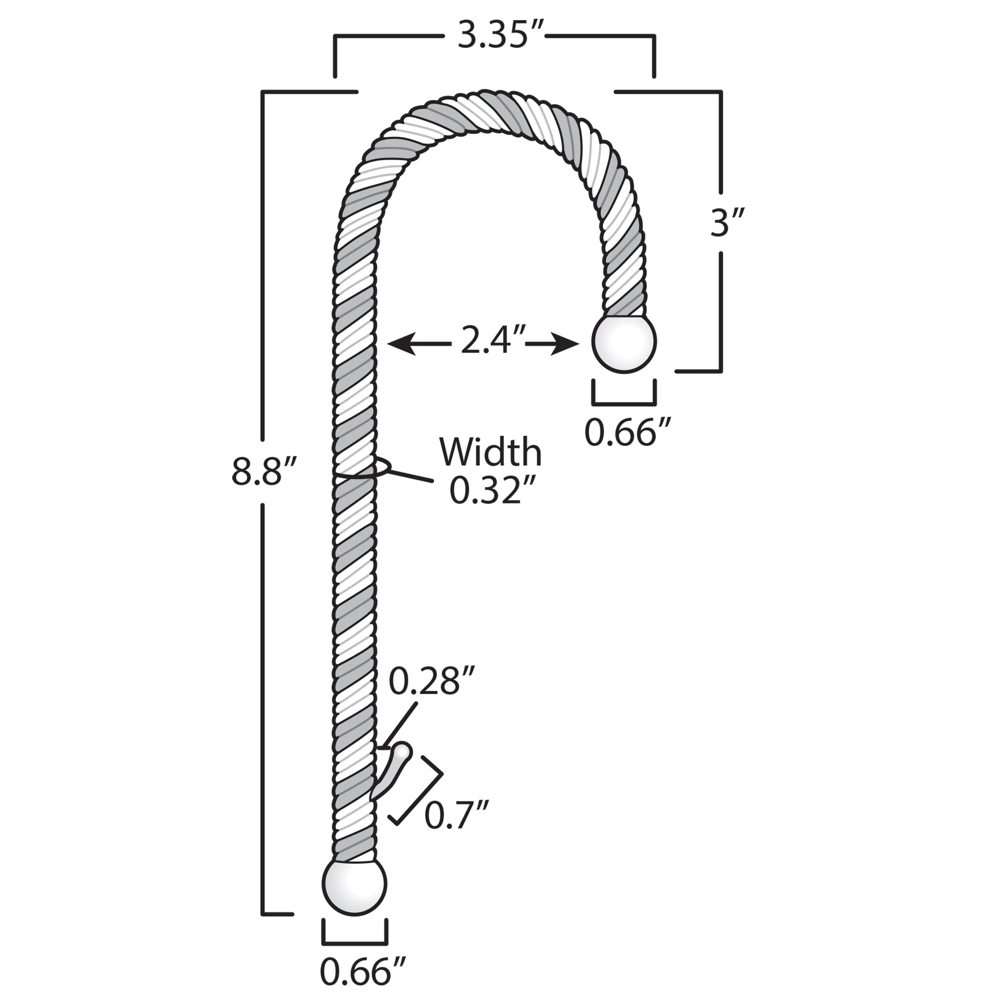Candy Cane Stocking Holder - 2 Pack - Classic - Image 3