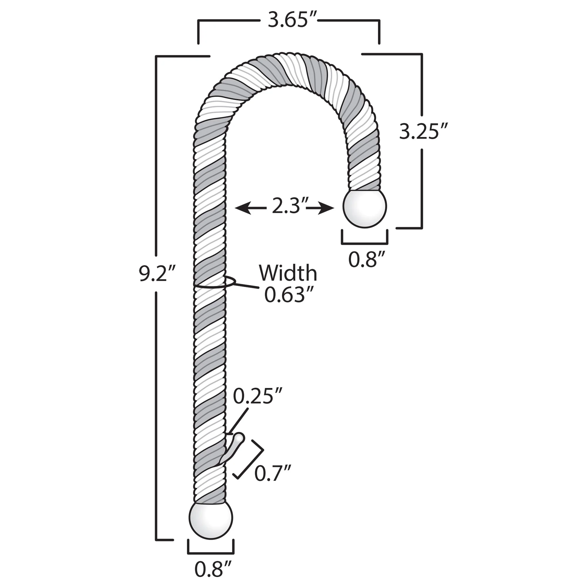 Candy Cane Stocking Holder - 4 Pack - Large - Image 3
