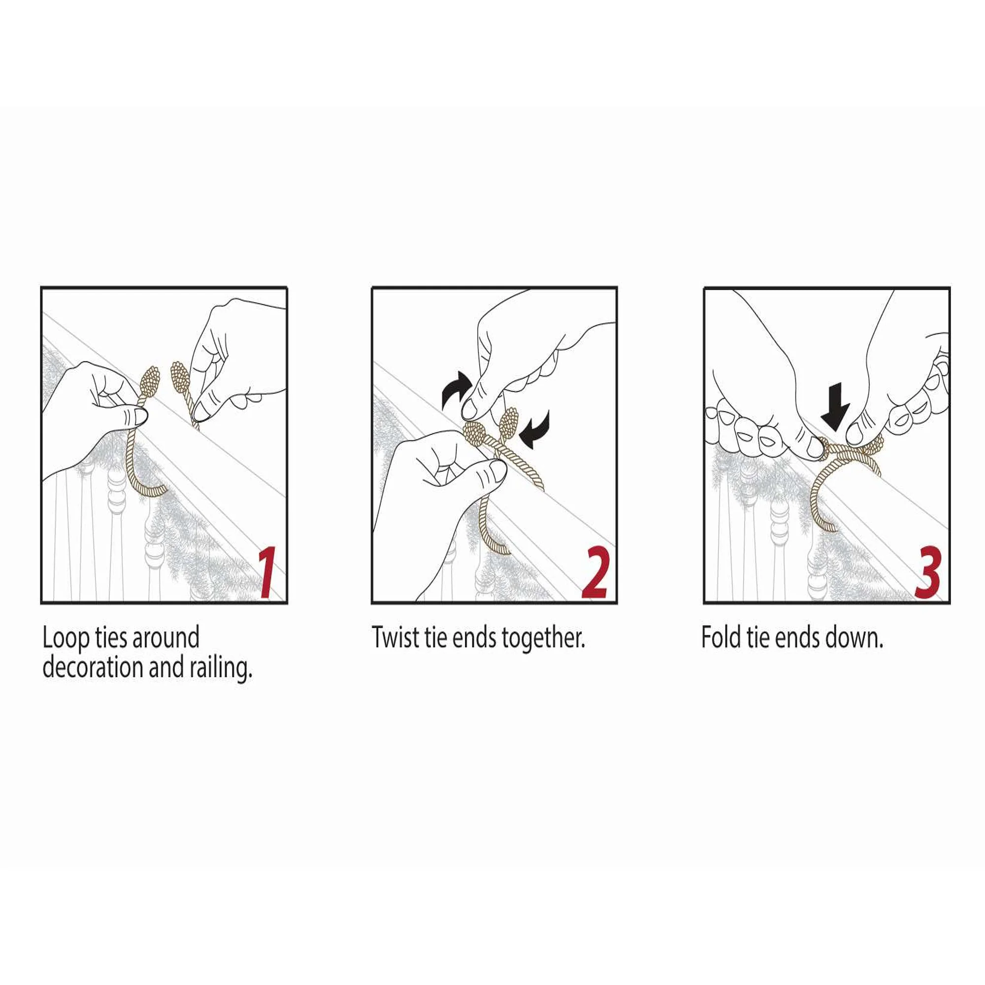 Decorative Twist Ties 6 Pack - Black/Red/White - Image 5
