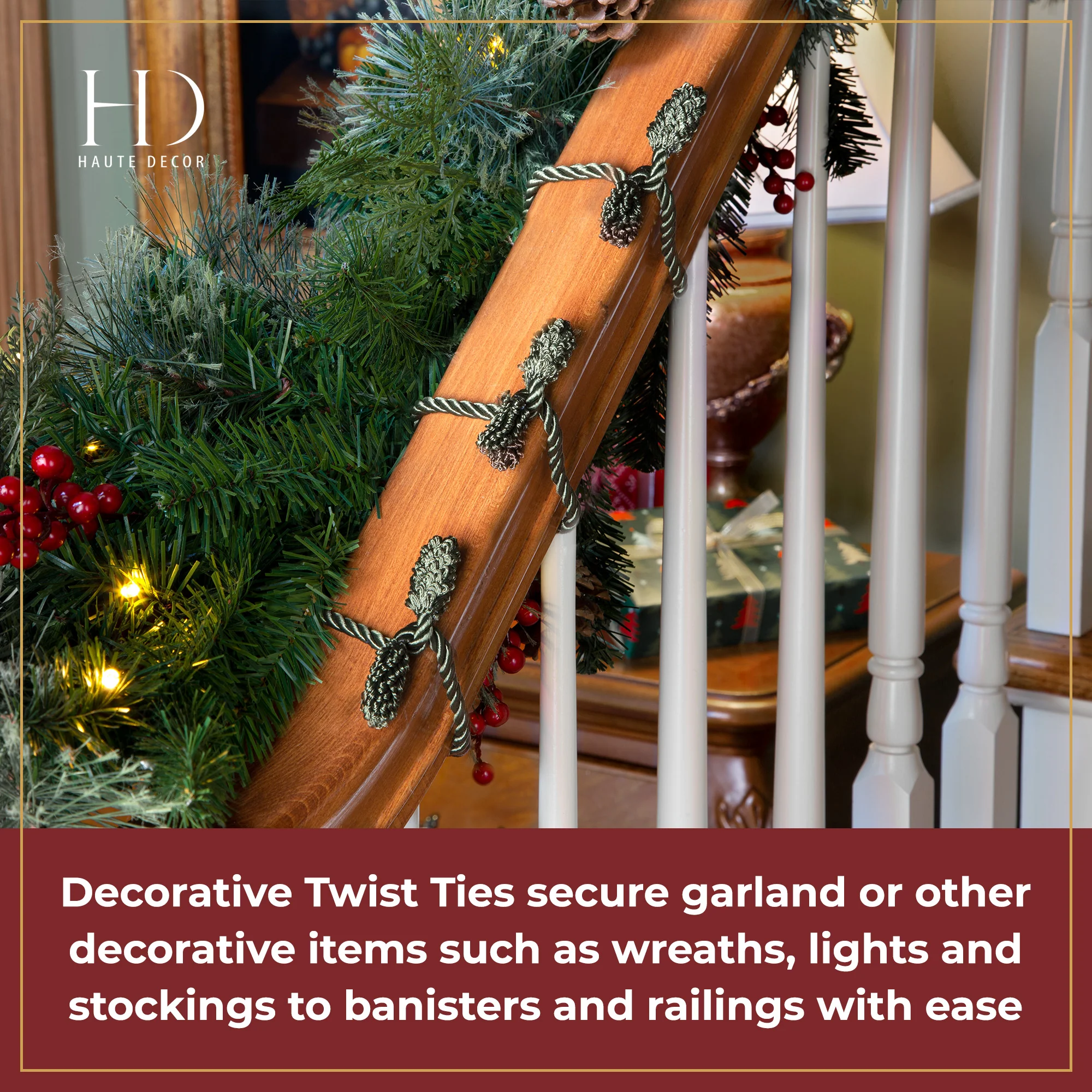 Decorative Twist Ties 6 Pack - Green - Image 6