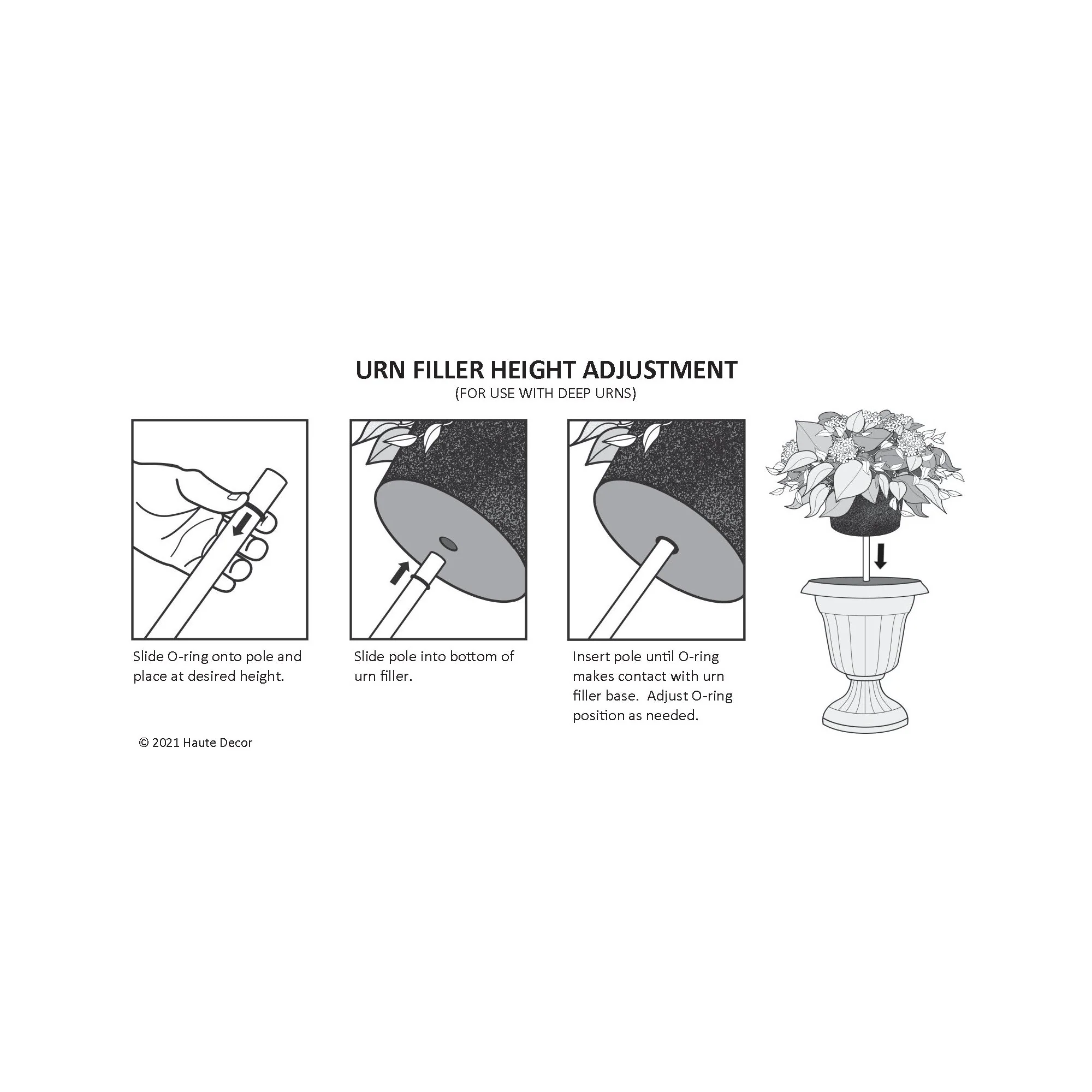 Wild Geranium Urn Filler with Adjustable Height - Image 8