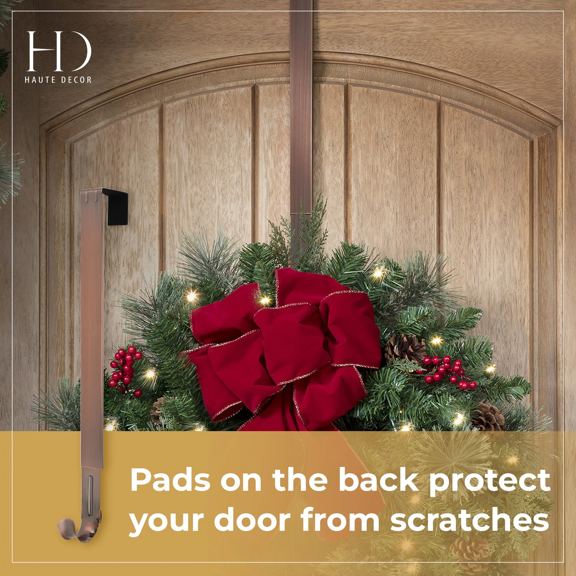 Adapt Adjustable Length Wreath Hanger - 2 Pack - Oil-Rubbed Bronze - Image 6