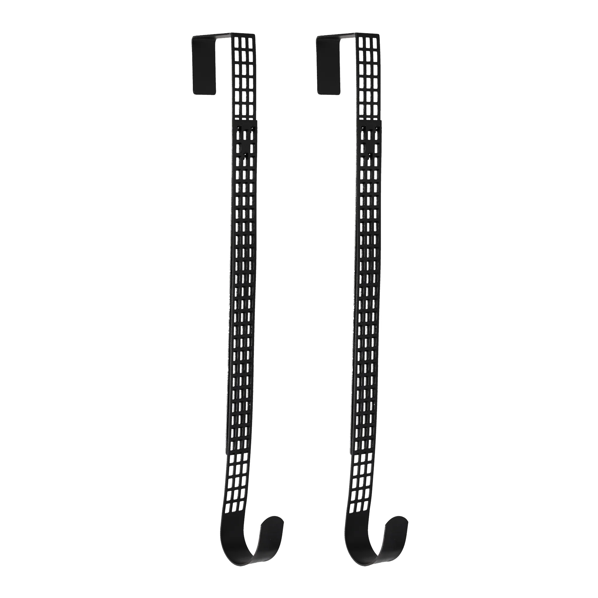Hook & Lattice Adjustable Length Wreath Hanger, Matte Black - Image 5