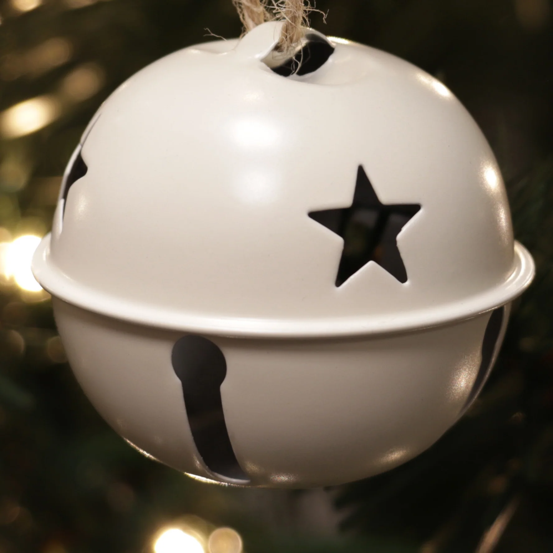 Jingle Bell Ornaments (small version) - 12 Pack - Ivory - Image 3