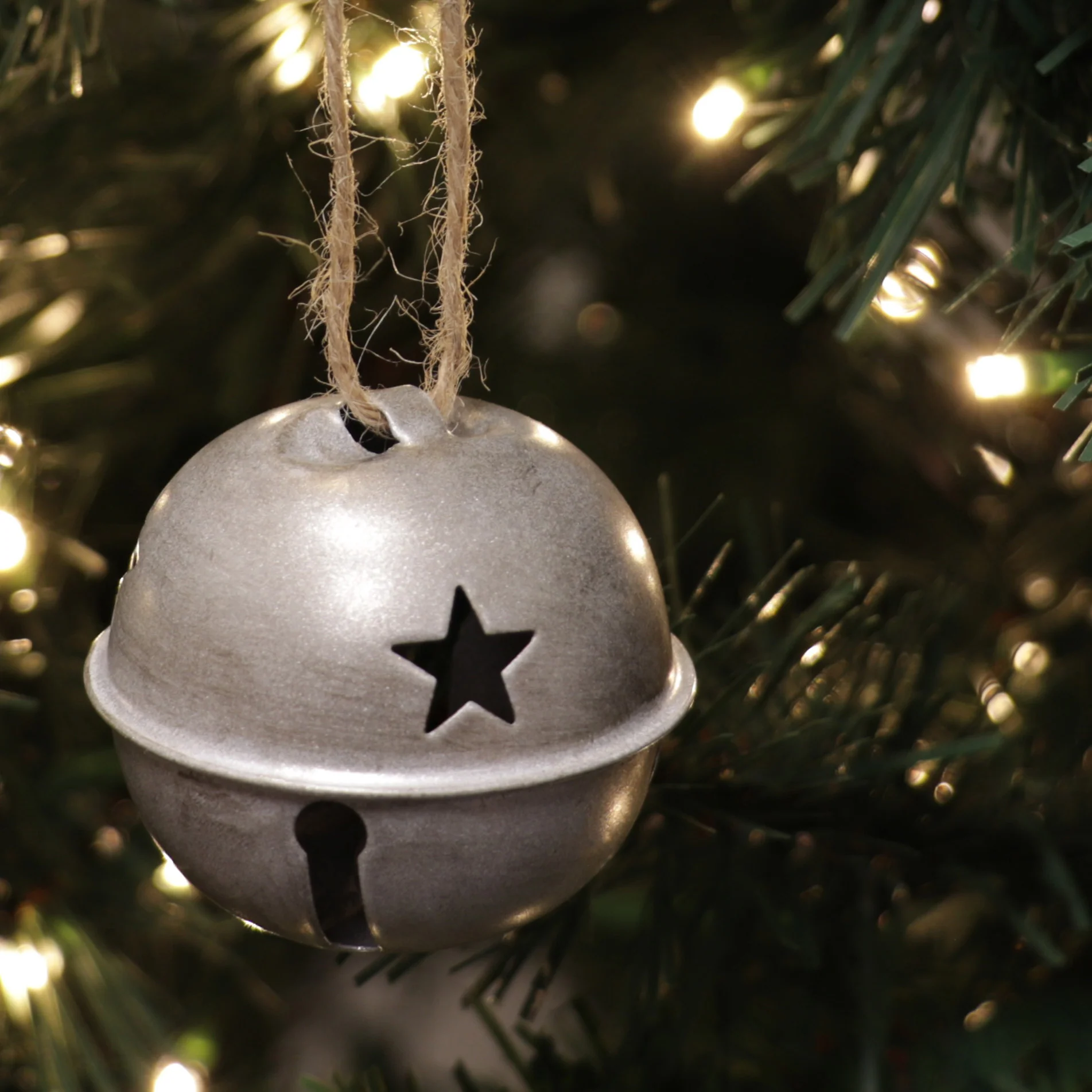 Jingle Bell Ornaments (small version) - 12 Pack - Silver - Image 4