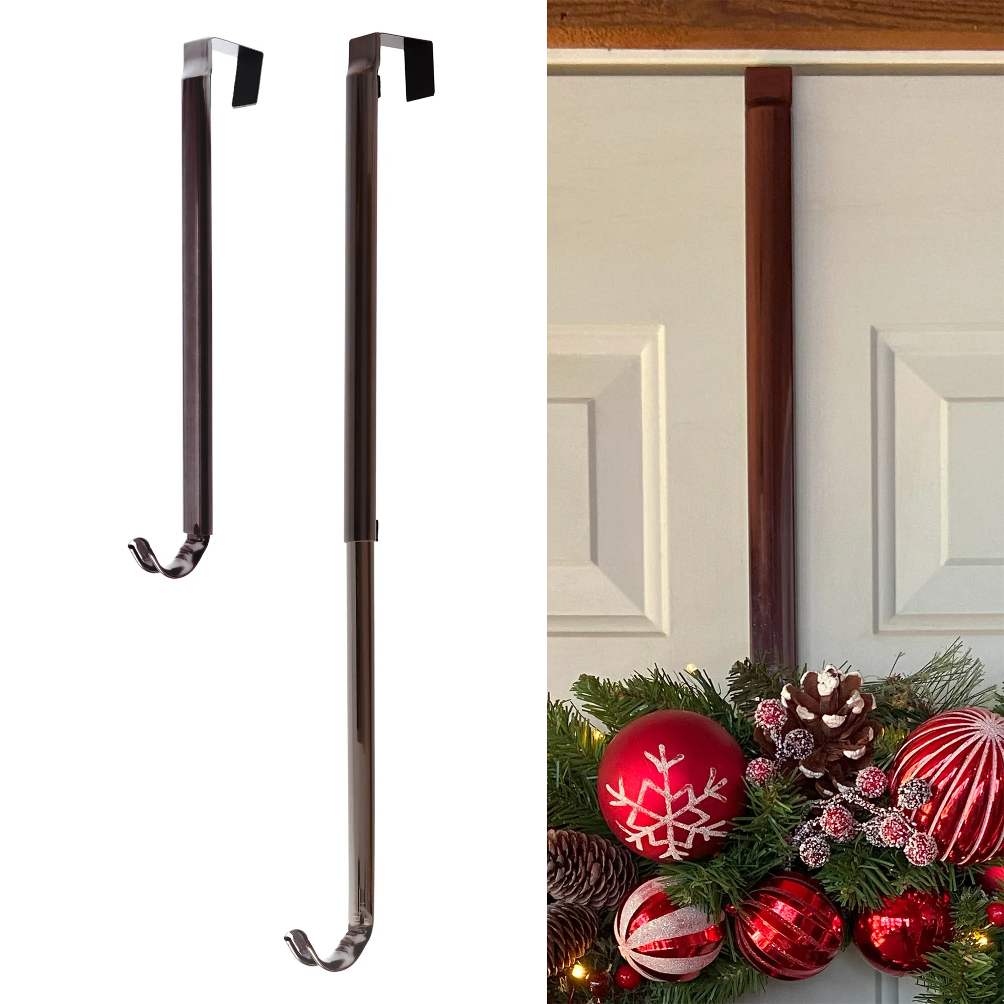 Premium Adjustable Length Wreath Hanger 30 Pound Capacity - 5 Finishes Available - Image 3
