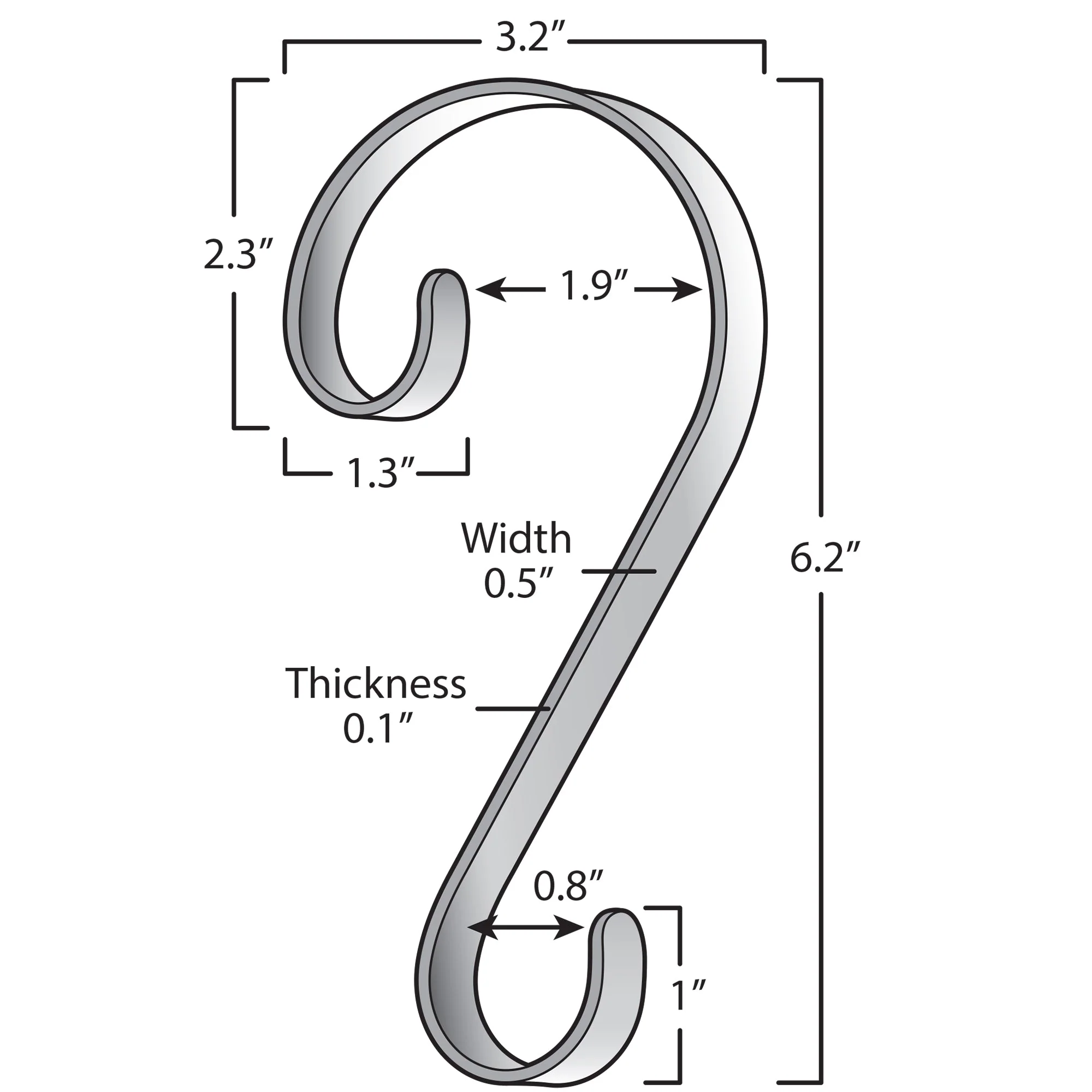 Stocking Scrolls - Pewter - Image 4