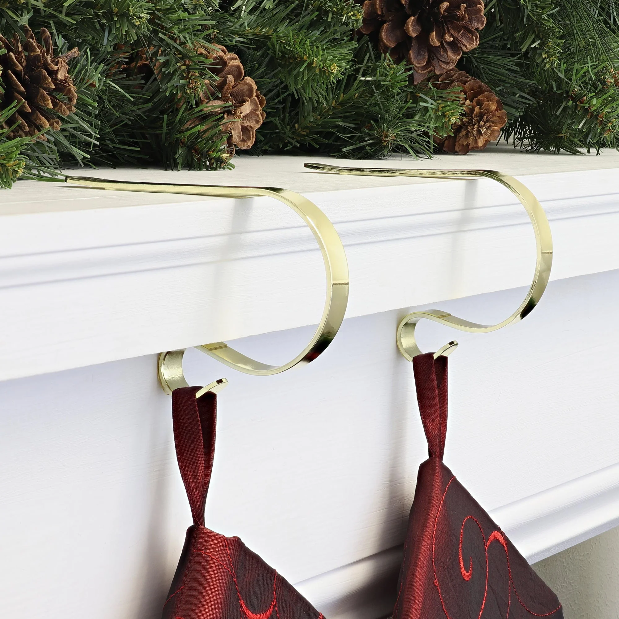 The Original MantleClip Stocking Holder - Brass - Image 5