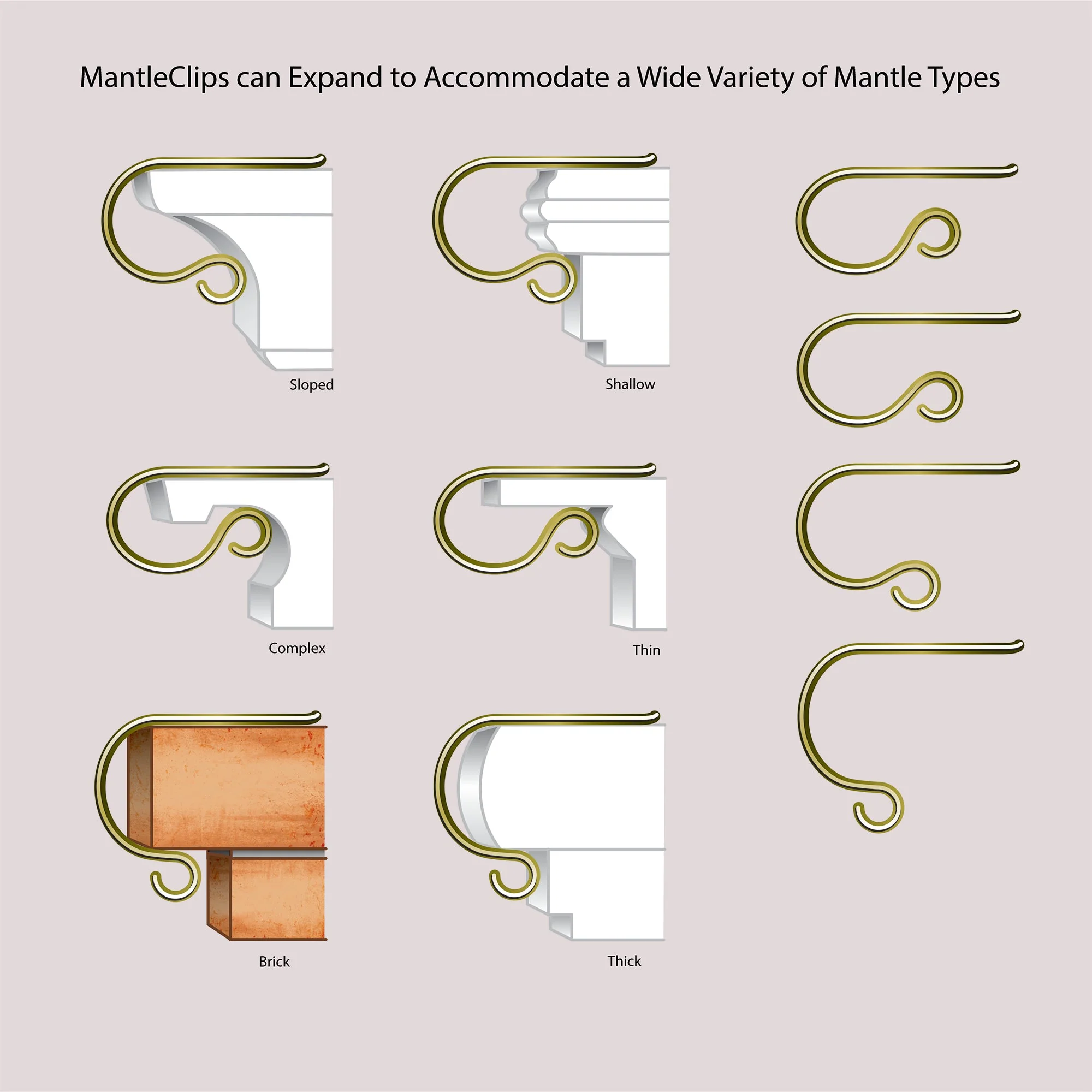 The Original MantleClip Stocking Holder - Magenta Rose - Image 4