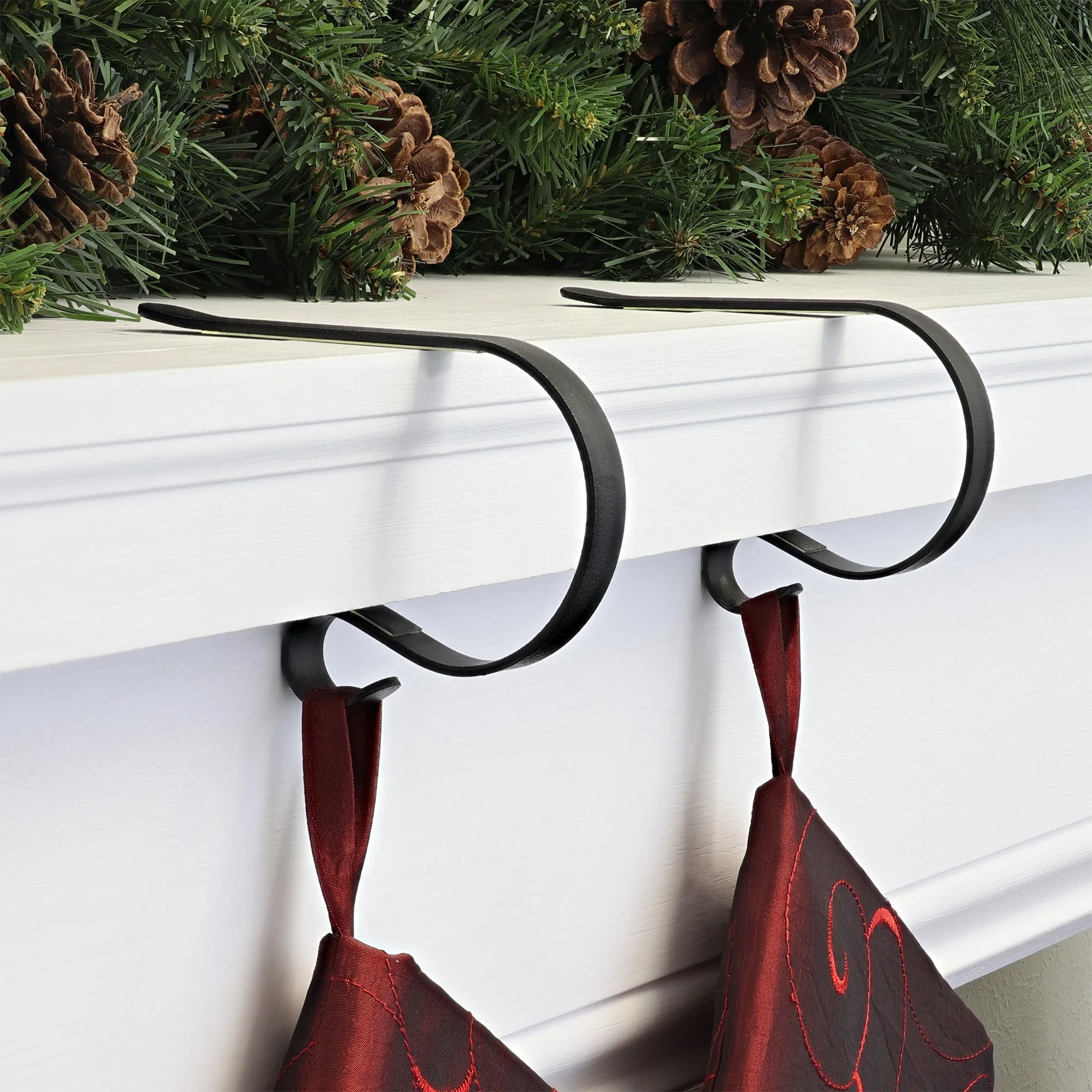 The Original MantleClip Stocking Holder - Matte Black - Image 4