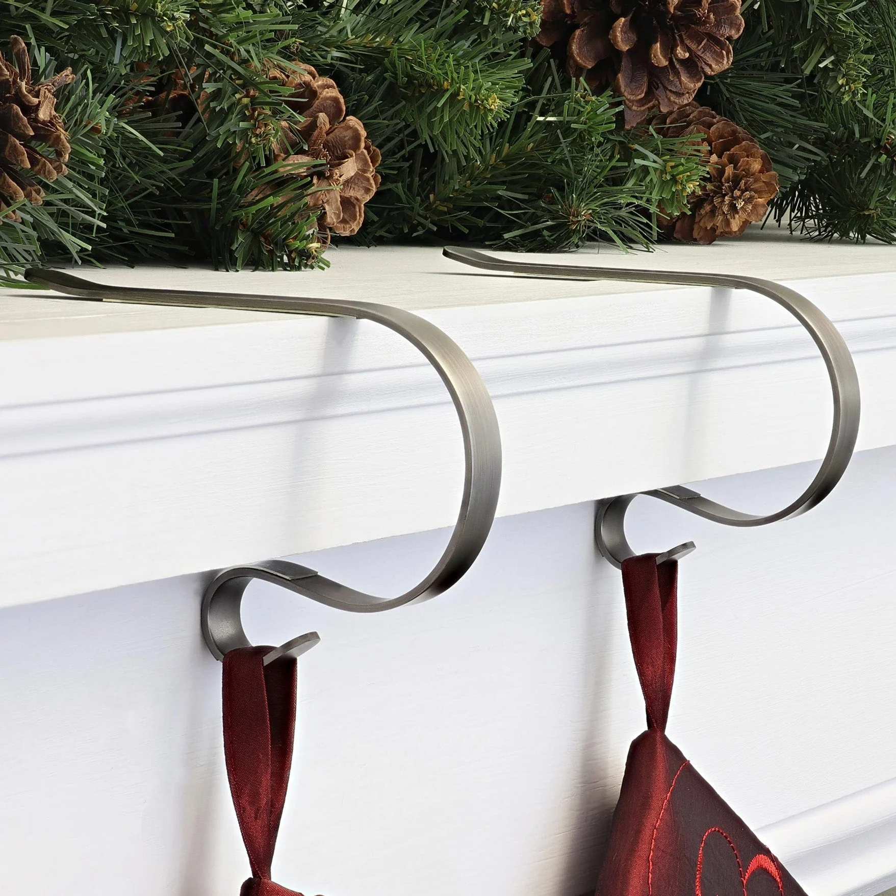The Original MantleClip Stocking Holder - Pewter - Image 6