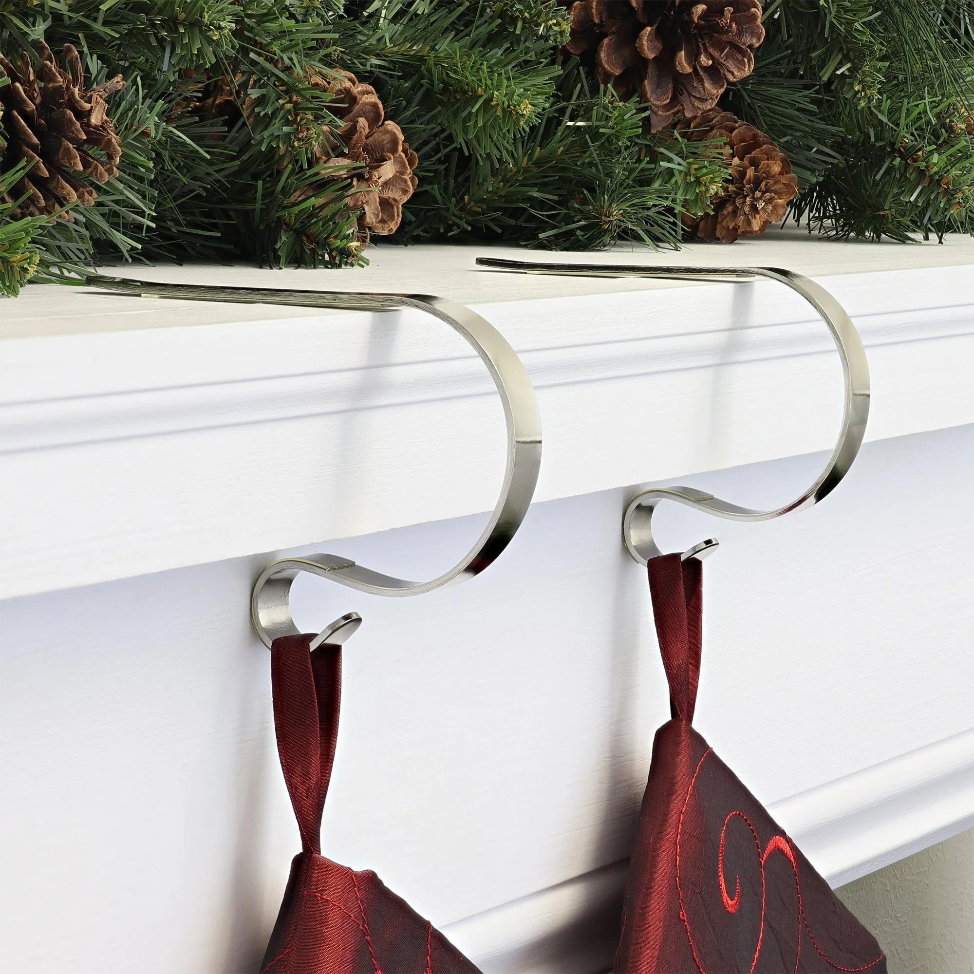 The Original MantleClip Stocking Holder - Silver - Image 6