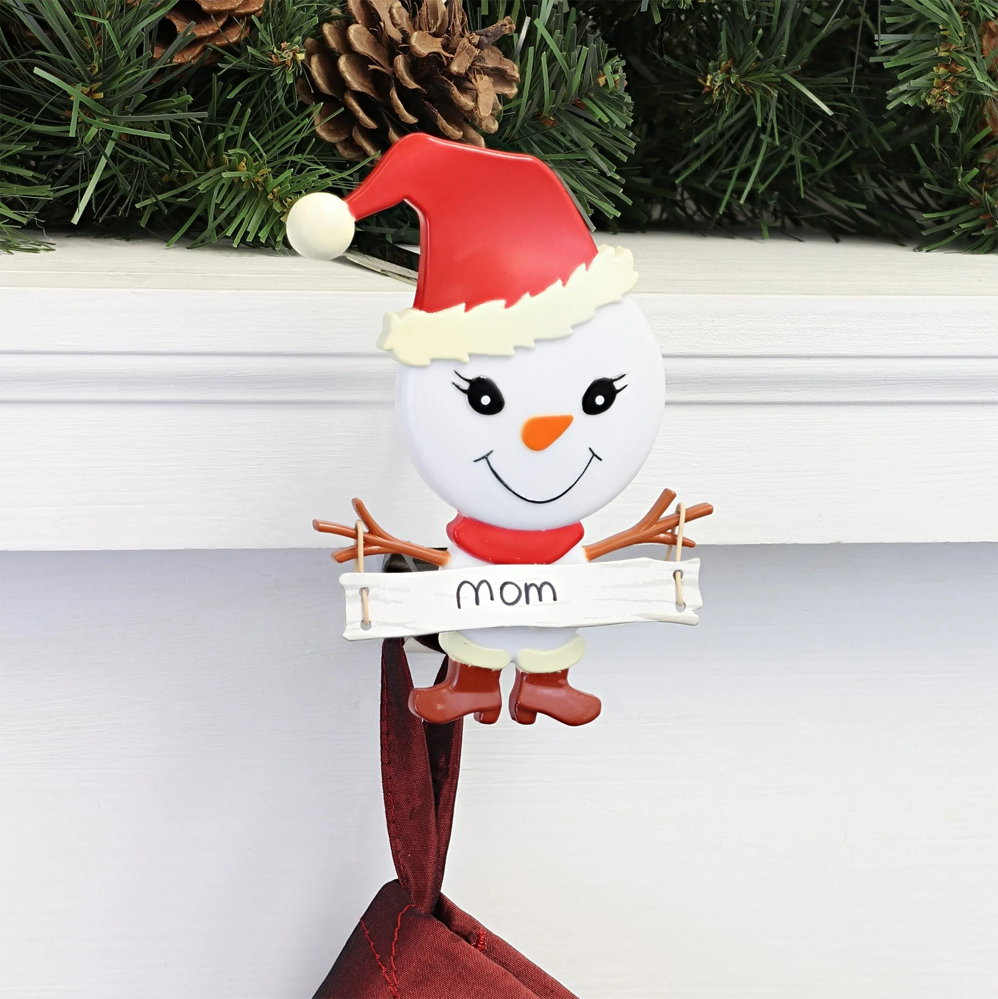 The Original MantleClip Stocking Holder with Snowman Family - Mother Icon - Image 3
