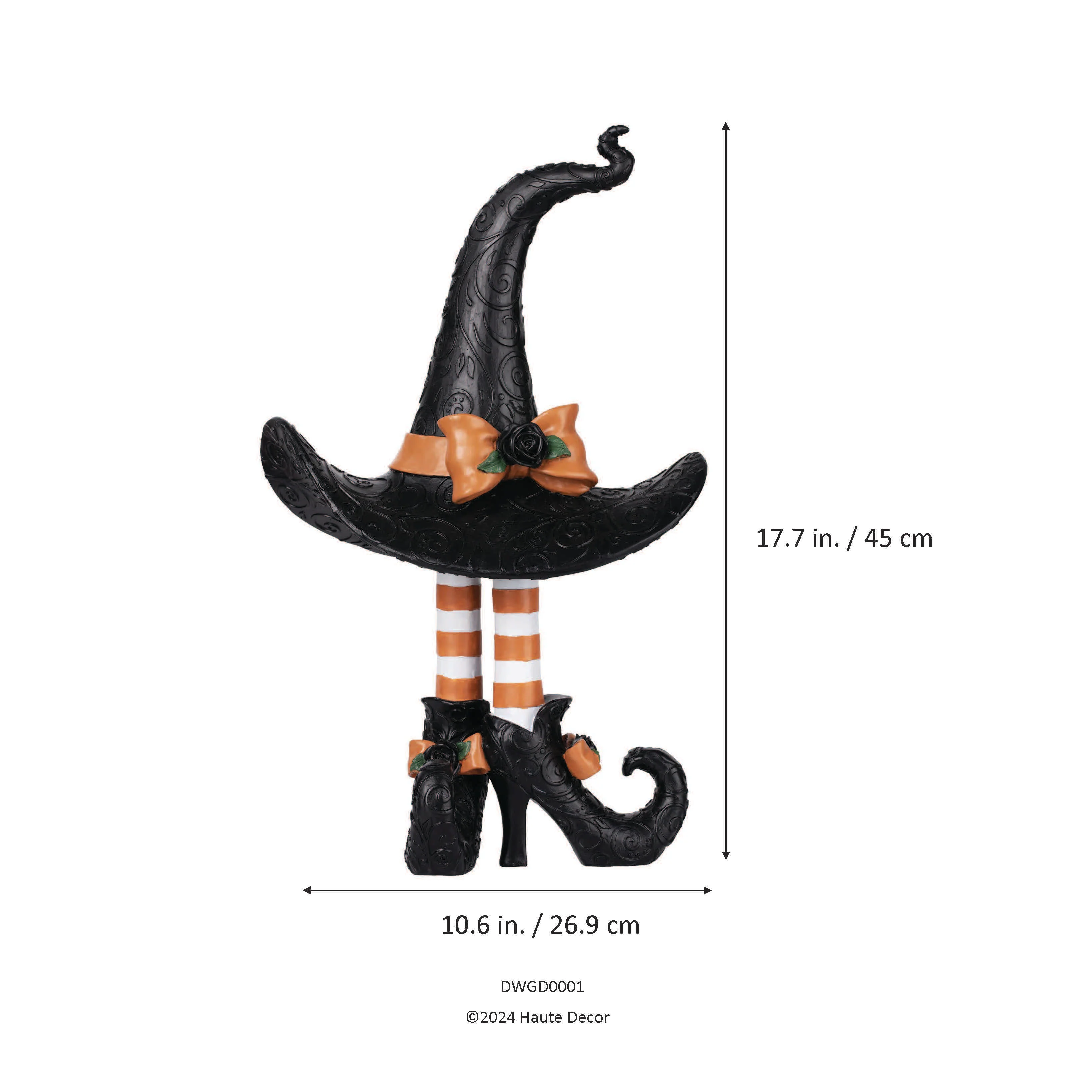 Witch Hat with Legs Figurine Tabletop and Mantel Decor - Image 5
